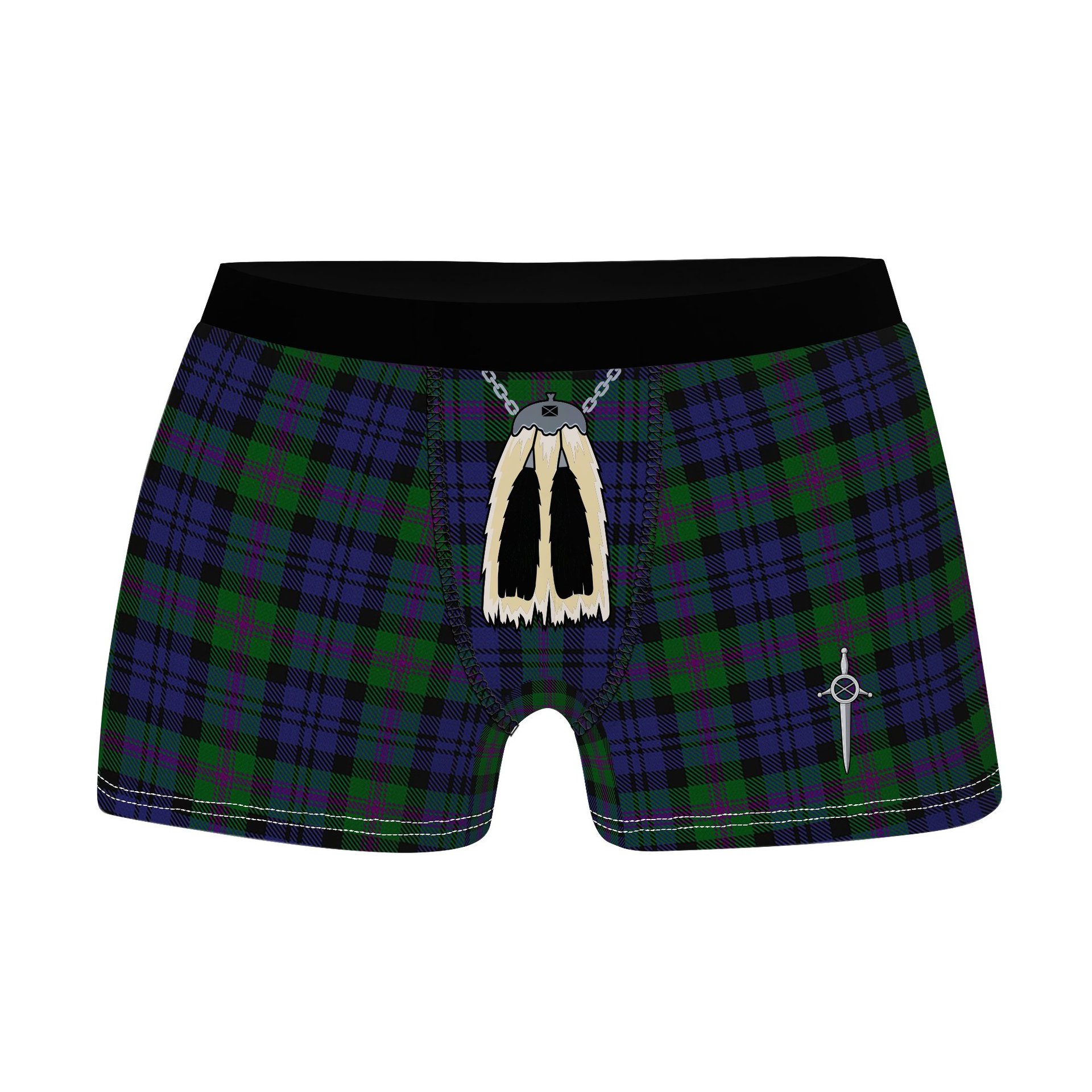 ScotsTee Shop Scottish Baird Modern Clan Highland Kilt Sporran Tartan Boxer Briefs
