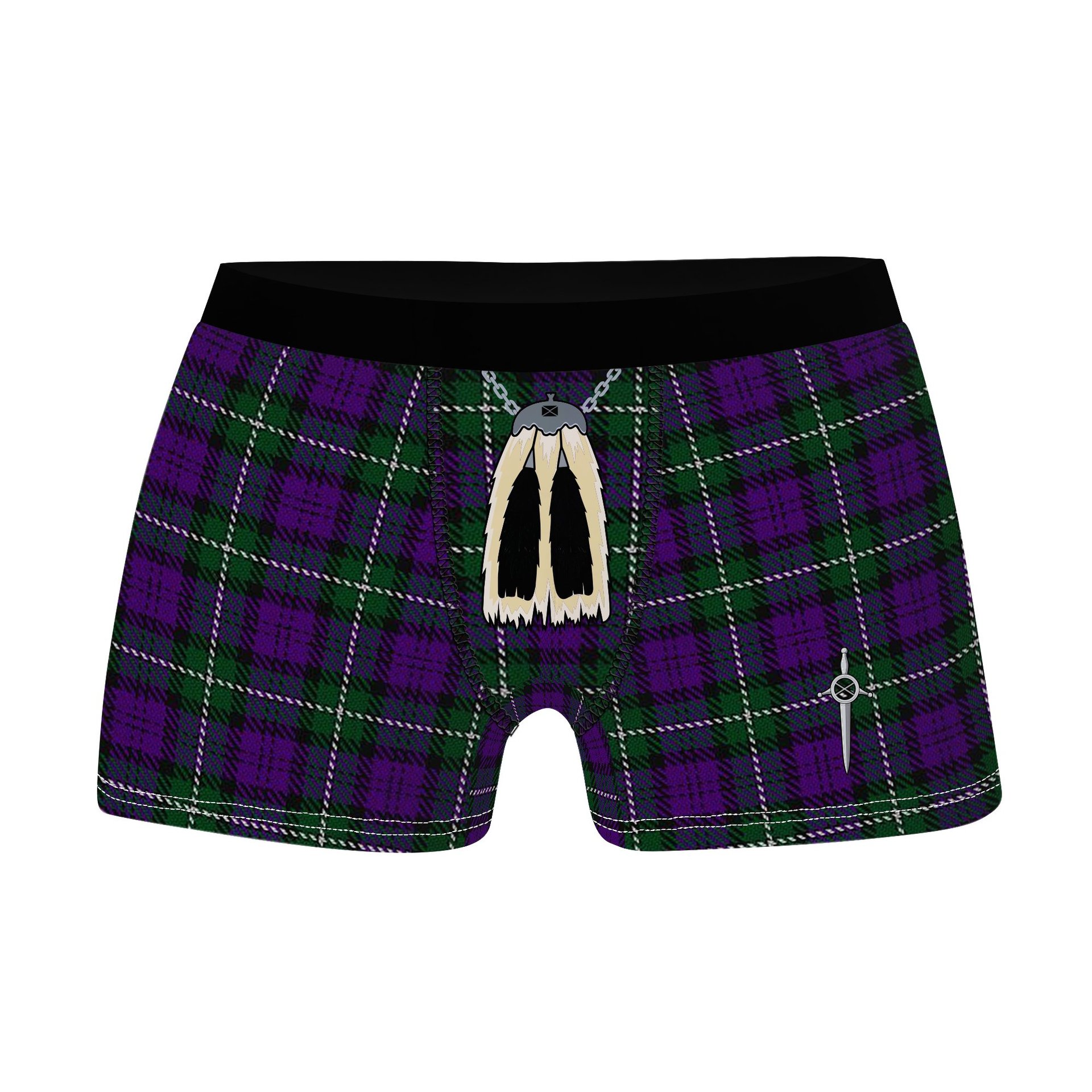 ScotsTee Shop Scottish Baillie Highland Society Clan Highland Kilt Sporran Tartan Boxer Briefs