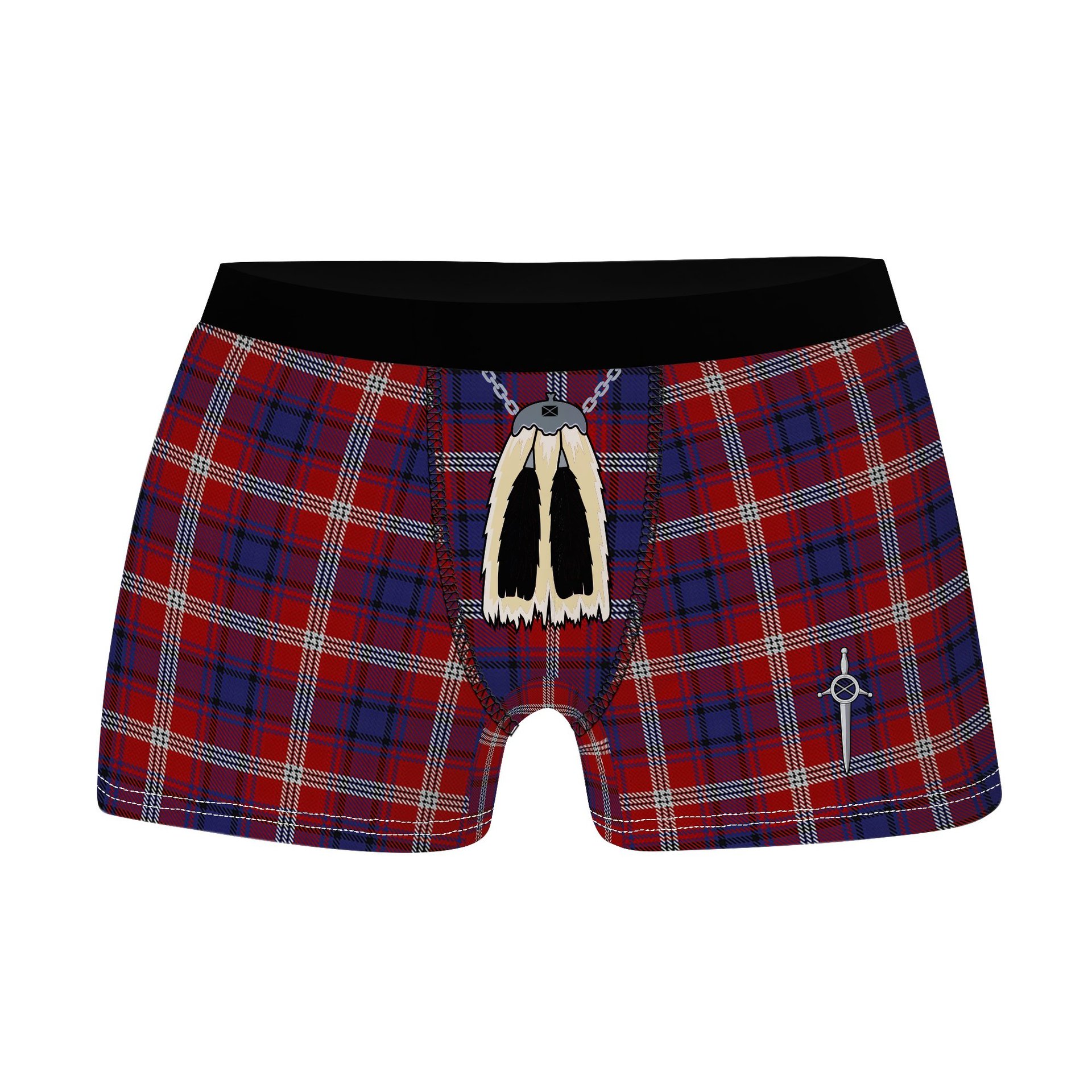 ScotsTee Shop Scottish Ainslie Clan Highland Kilt Sporran Tartan Boxer Briefs