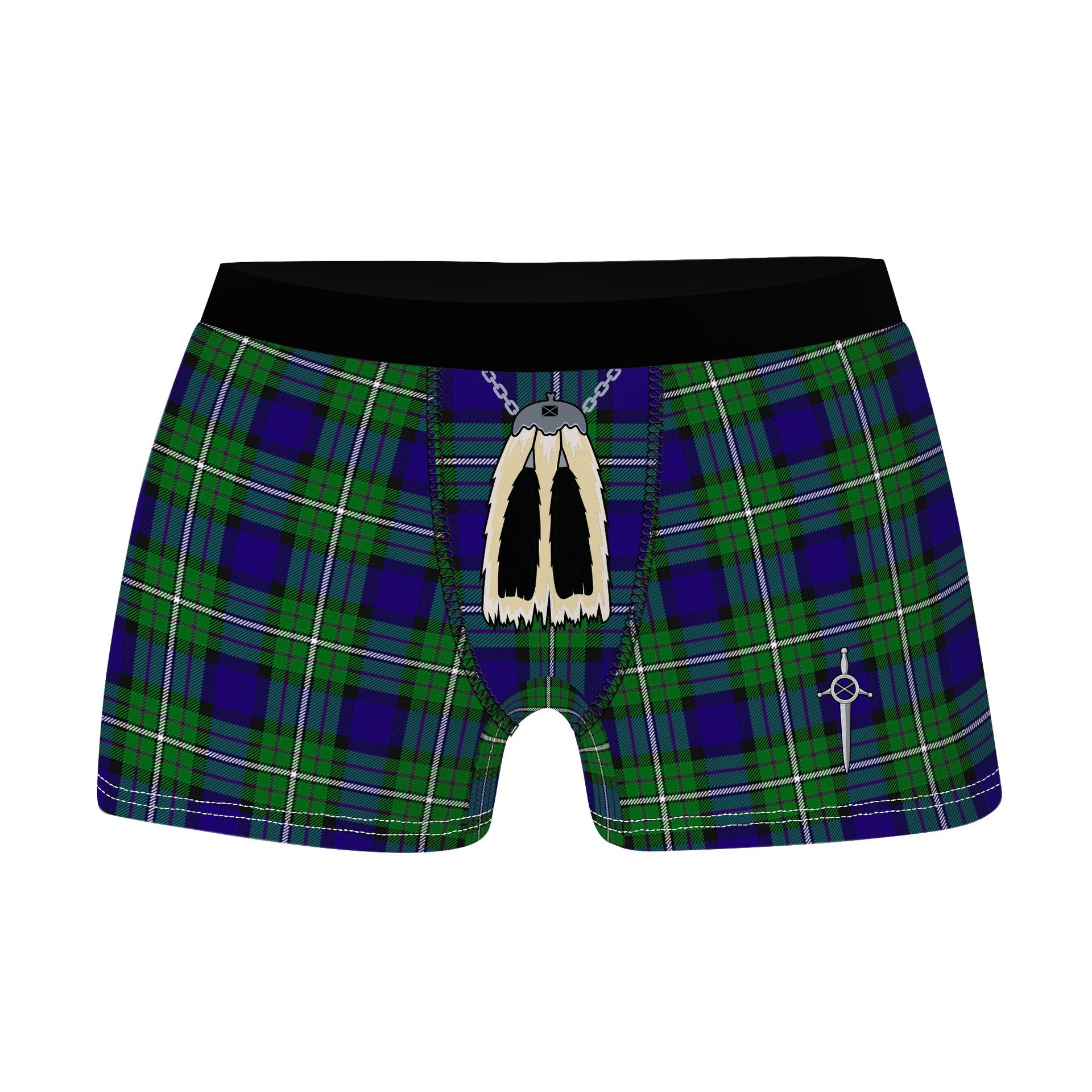 ScotsTee Shop Scottish Alexander Clan Highland Kilt Sporran Tartan Boxer Briefs