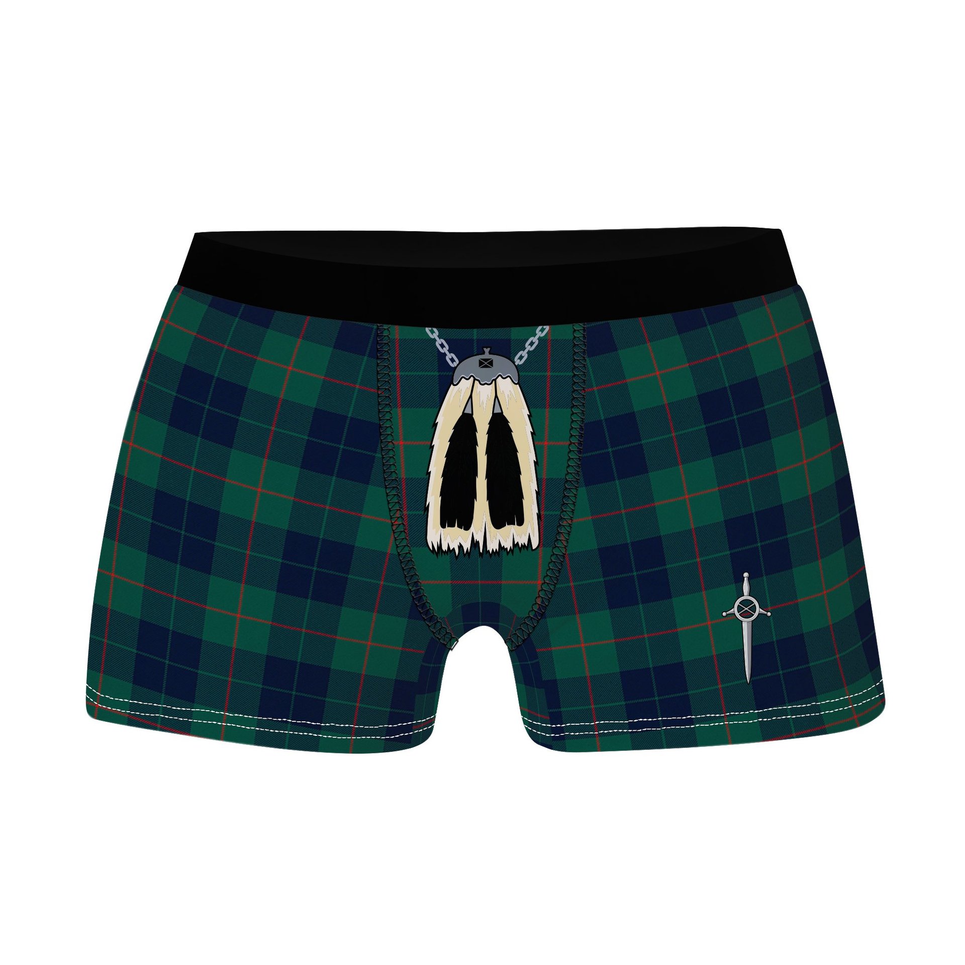 ScotsTee Shop Scottish Barclay Hunting Modern Clan Highland Kilt Sporran Tartan Boxer Briefs