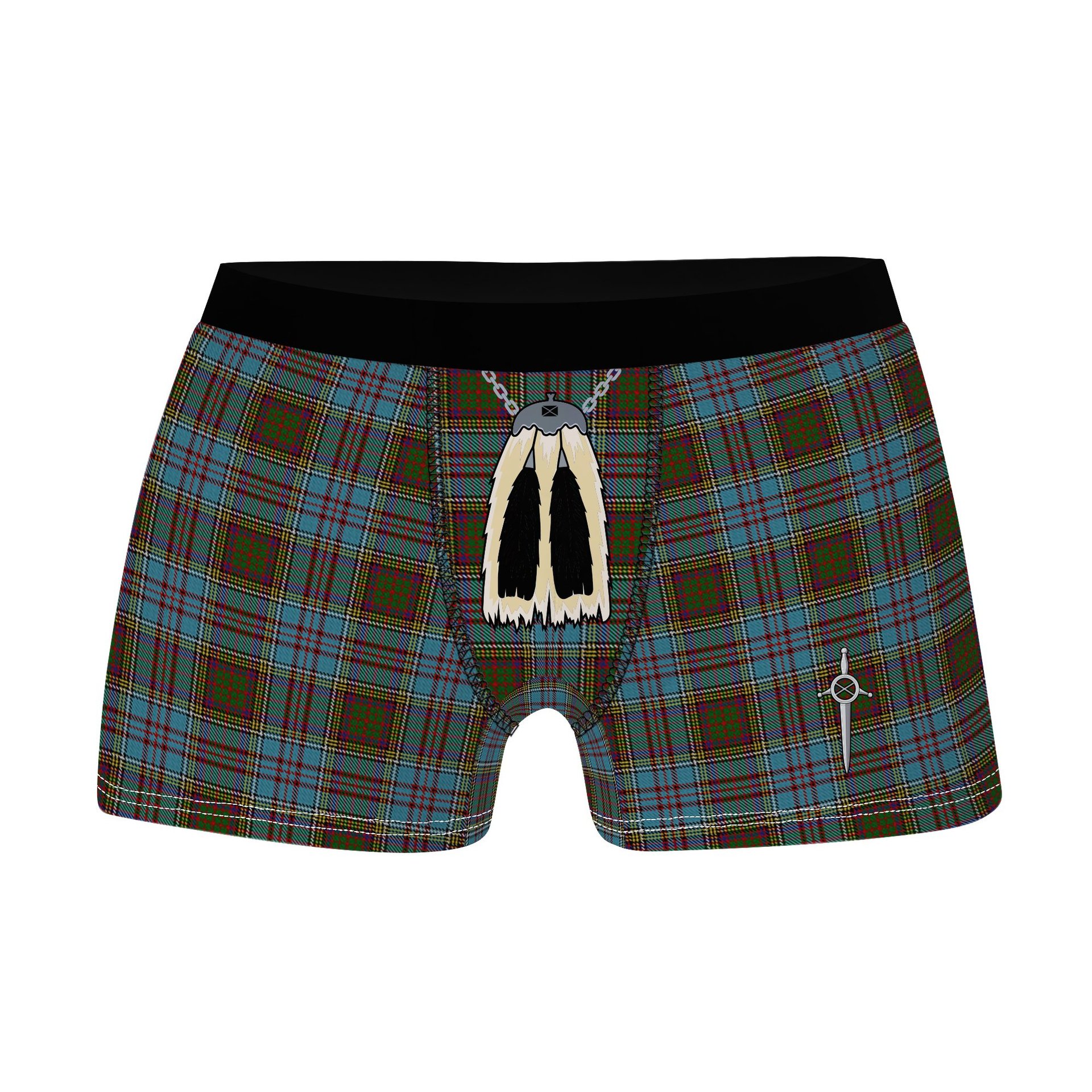 ScotsTee Shop Scottish Anderson Clan Highland Kilt Sporran Tartan Boxer Briefs