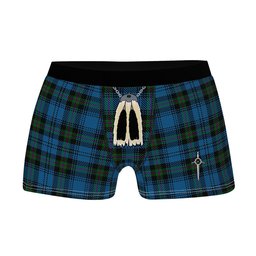 ScotsTee Shop Scottish Blanton Clan Highland Kilt Sporran Tartan Boxer Briefs