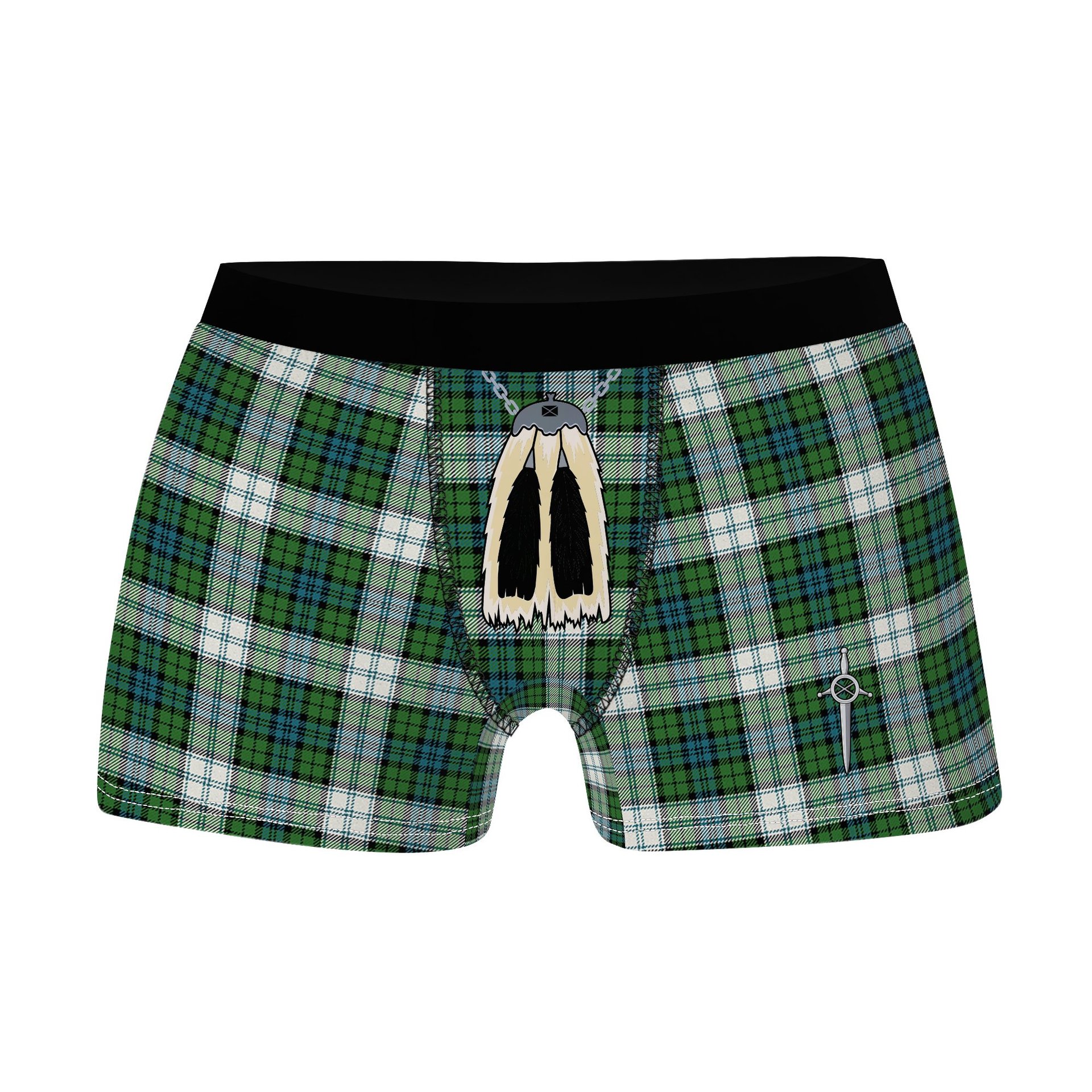ScotsTee Shop Scottish Black Watch Dress Ancient Clan Highland Kilt Sporran Tartan Boxer Briefs