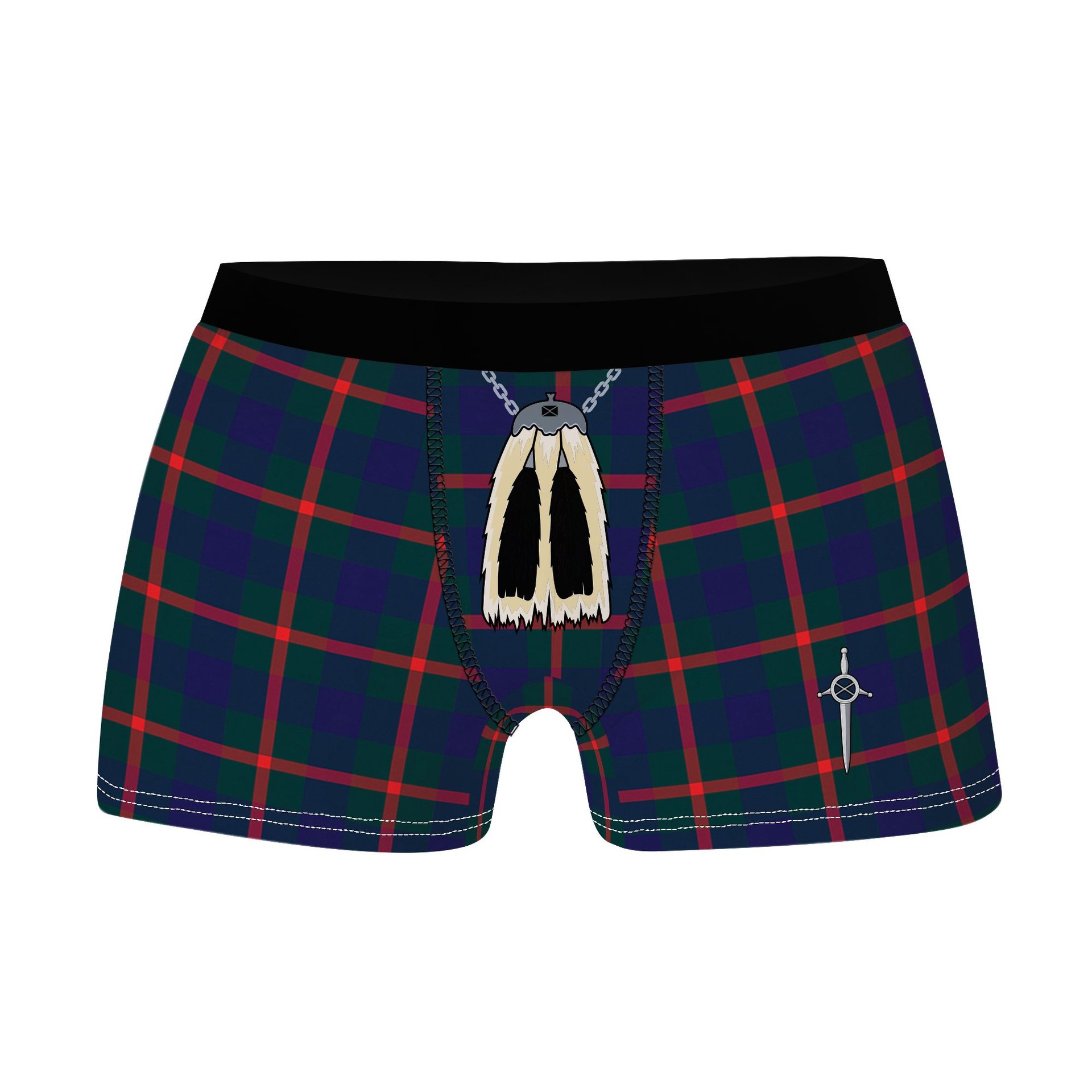 ScotsTee Shop Scottish Agnew Modern Clan Highland Kilt Sporran Tartan Boxer Briefs