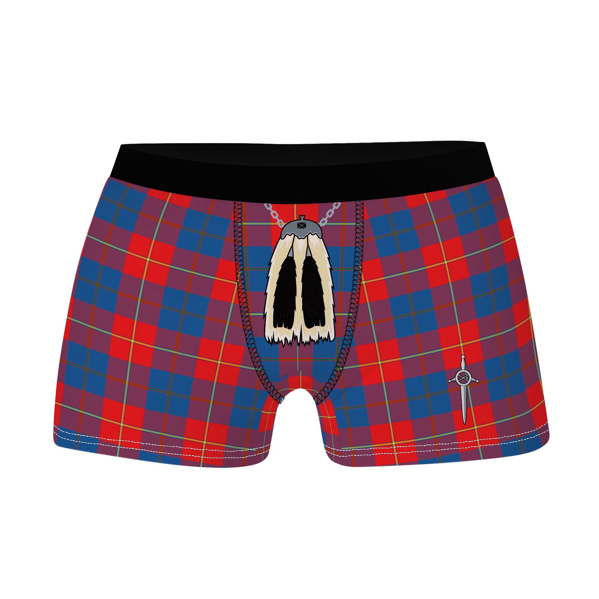 ScotsTee Shop Scottish Blane Clan Highland Kilt Sporran Tartan Boxer Briefs