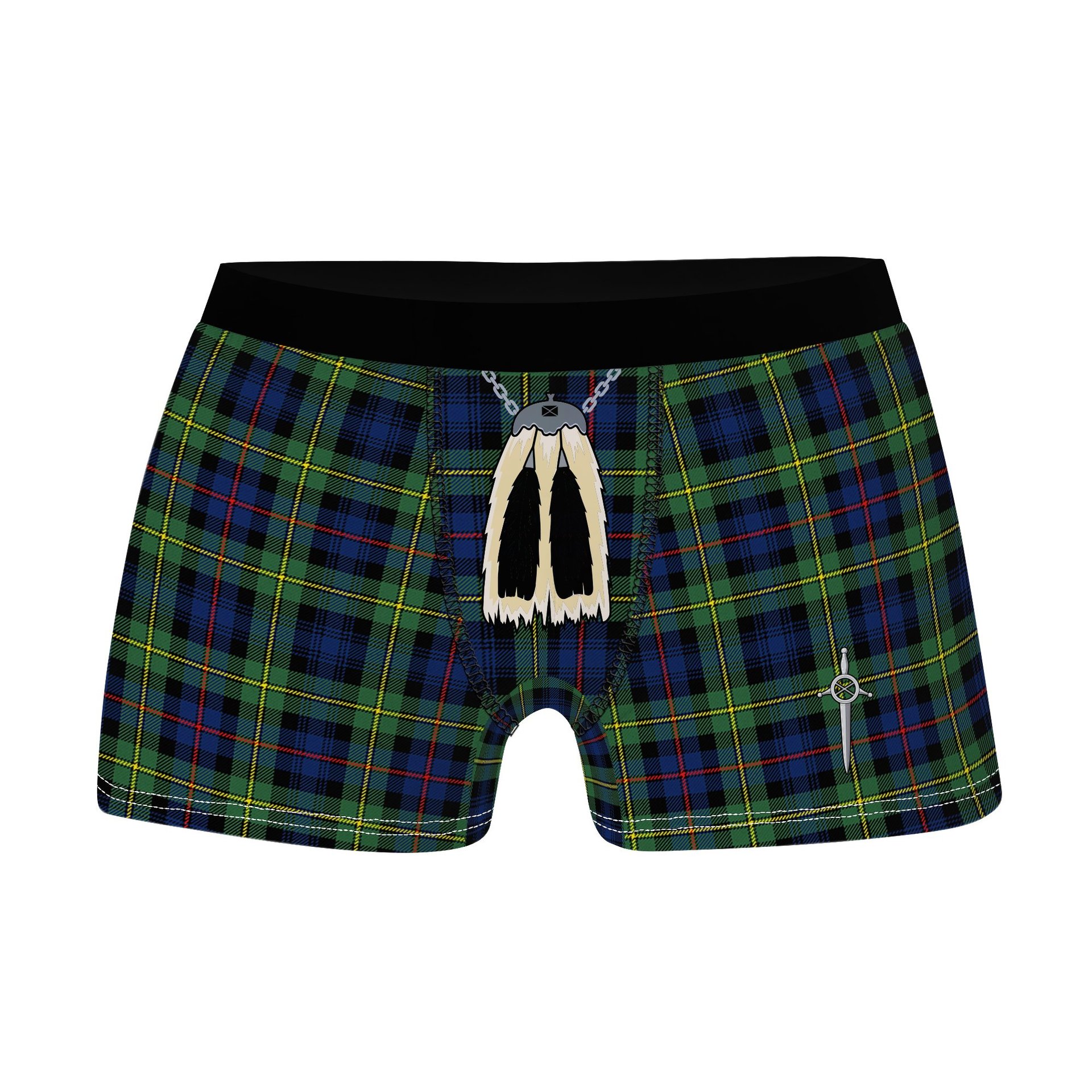 ScotsTee Shop Scottish Baillie Modern Clan Highland Kilt Sporran Tartan Boxer Briefs