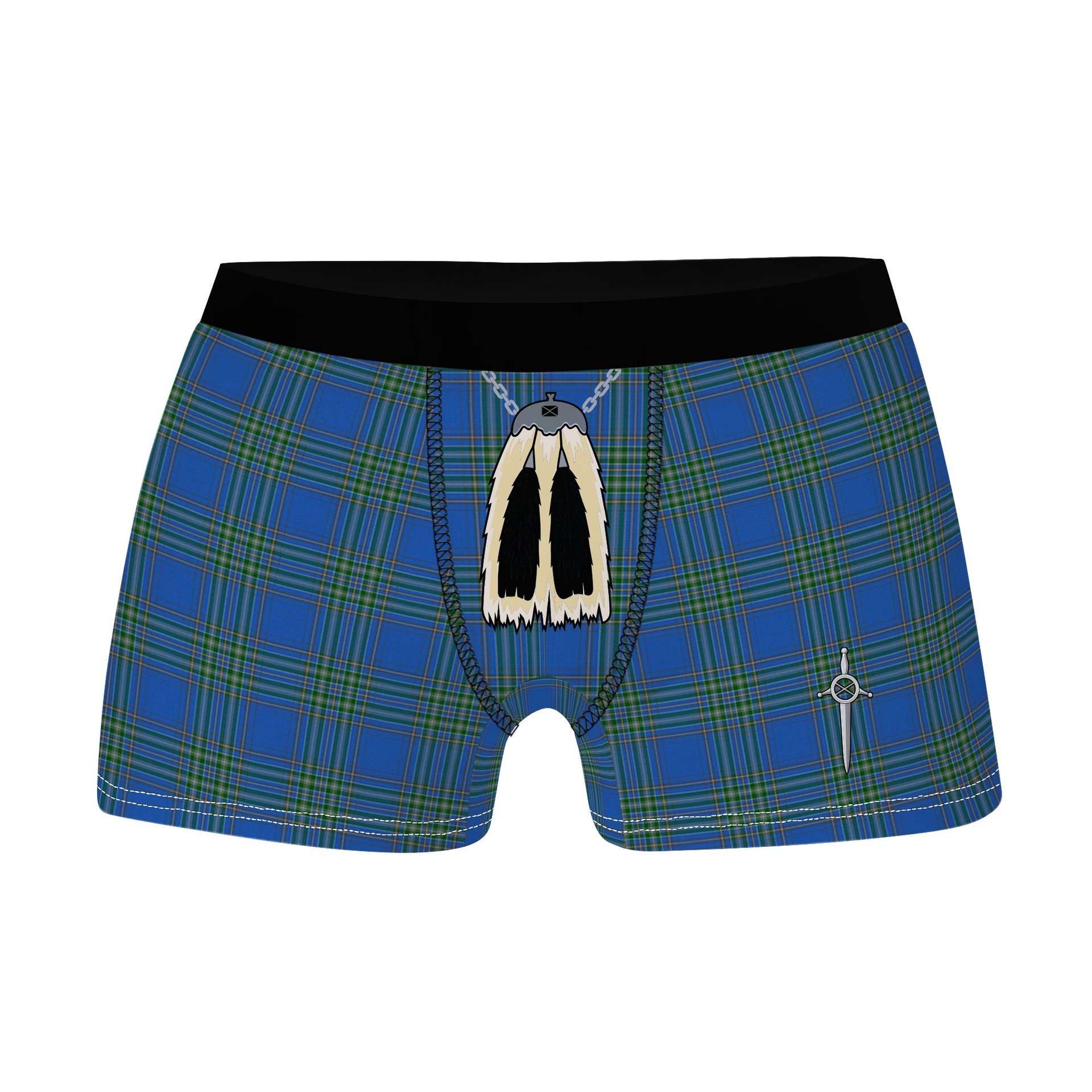 ScotsTee Shop Scottish Dallas Clan Highland Kilt Sporran Tartan Boxer Briefs