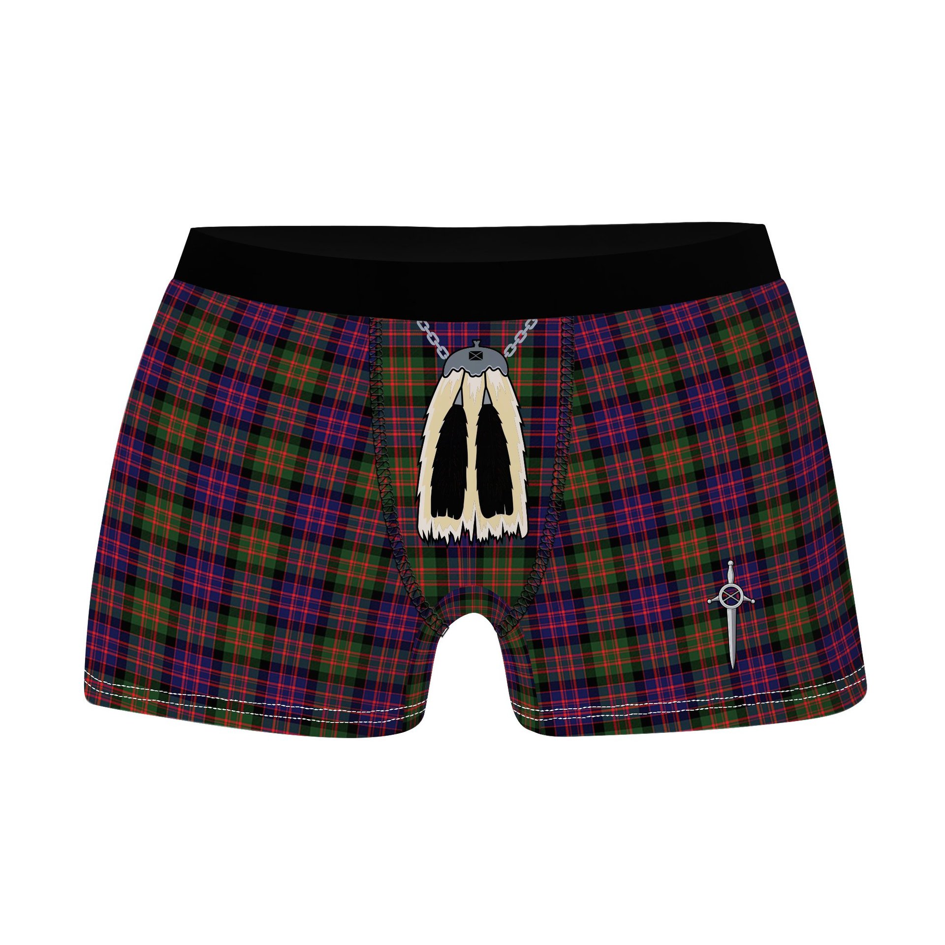 ScotsTee Shop Scottish Donald Modern Clan Highland Kilt Sporran Tartan Boxer Briefs