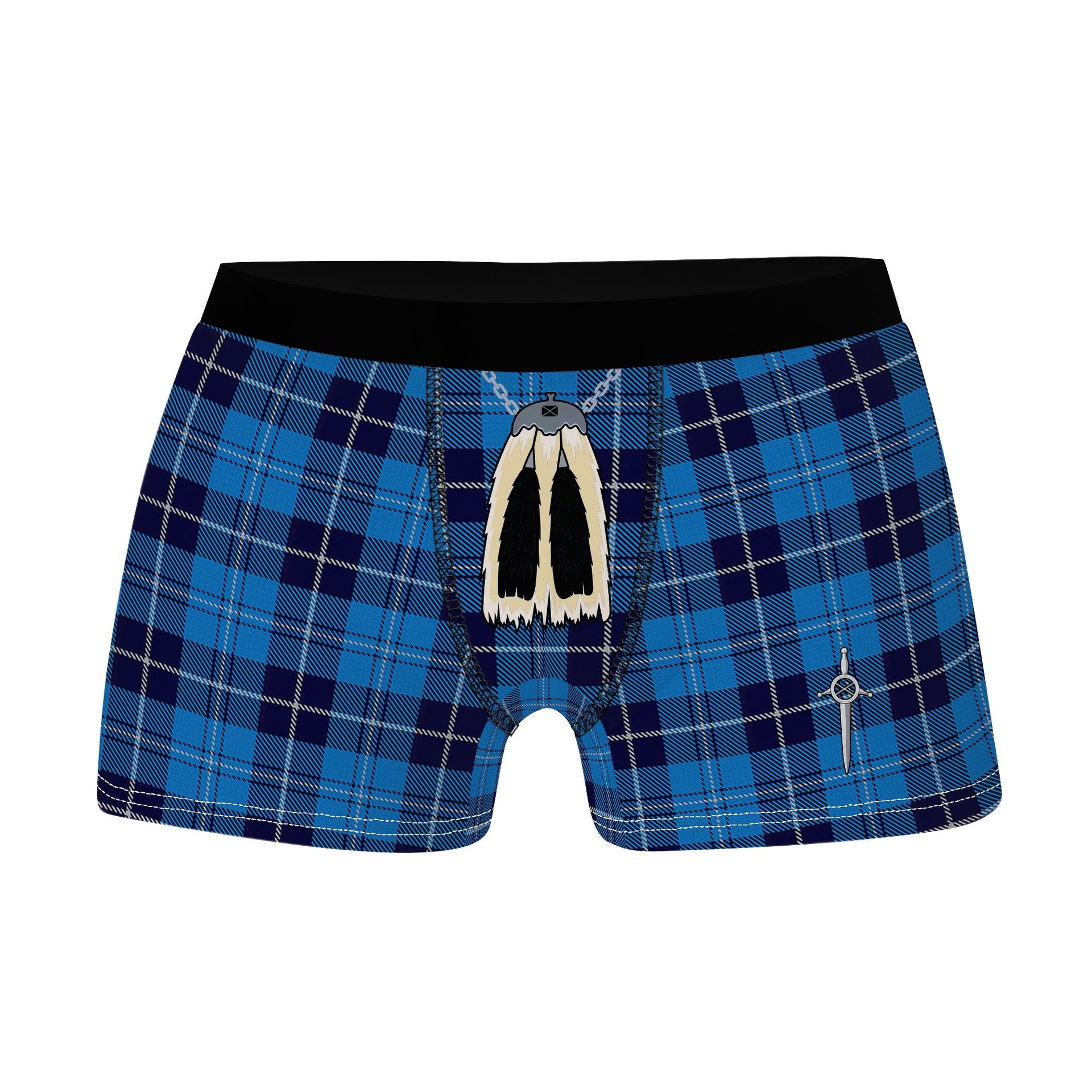 ScotsTee Shop Scottish Douglas Variation Clan Highland Kilt Sporran Tartan Boxer Briefs