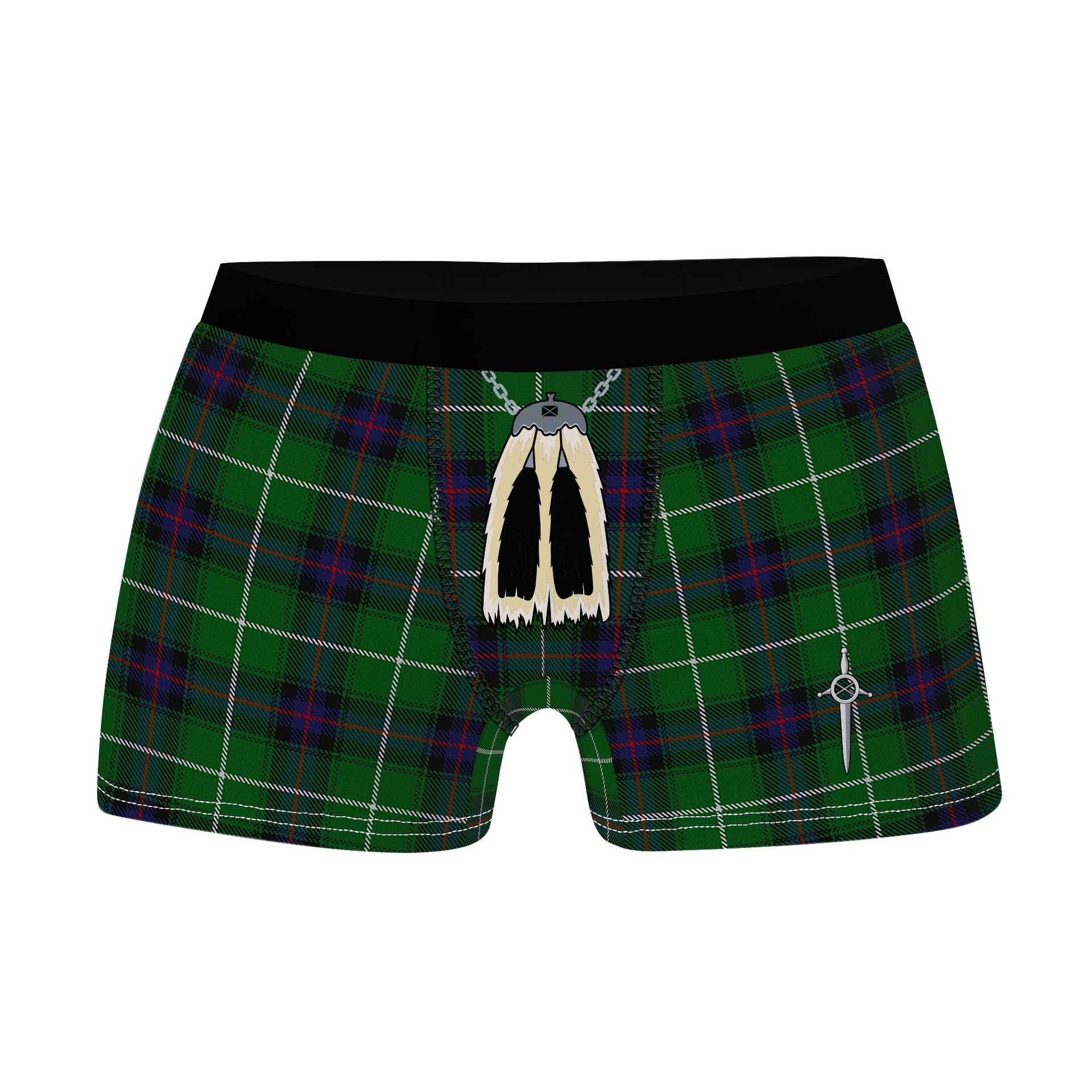 ScotsTee Shop Scottish Donald of The Isles Clan Highland Kilt Sporran Tartan Boxer Briefs