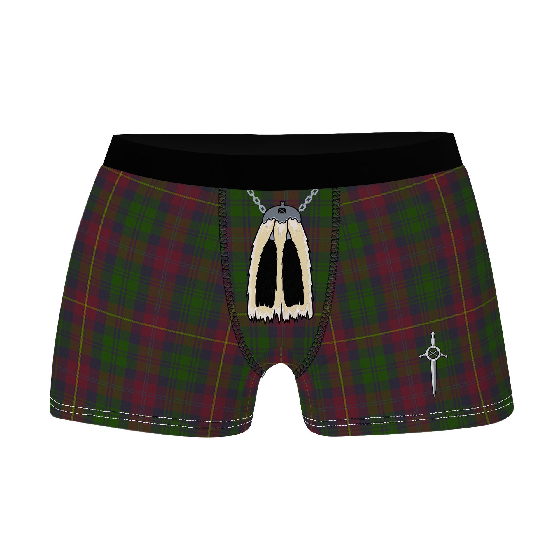 ScotsTee Shop Scottish Cairns Clan Highland Kilt Sporran Tartan Boxer Briefs
