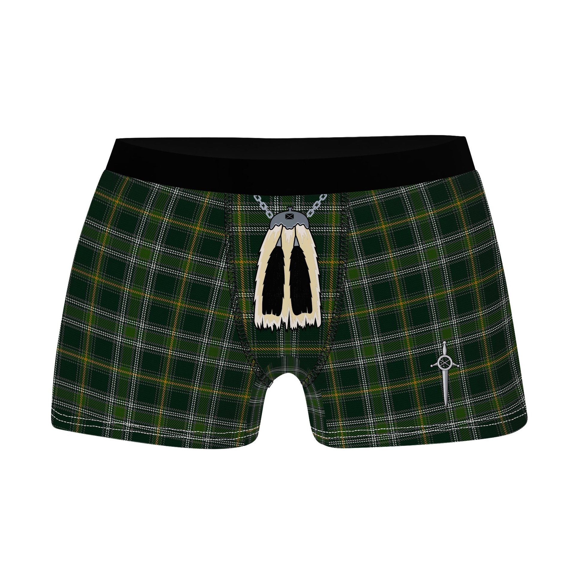 ScotsTee Shop Scottish Connell Hunting Clan Highland Kilt Sporran Tartan Boxer Briefs