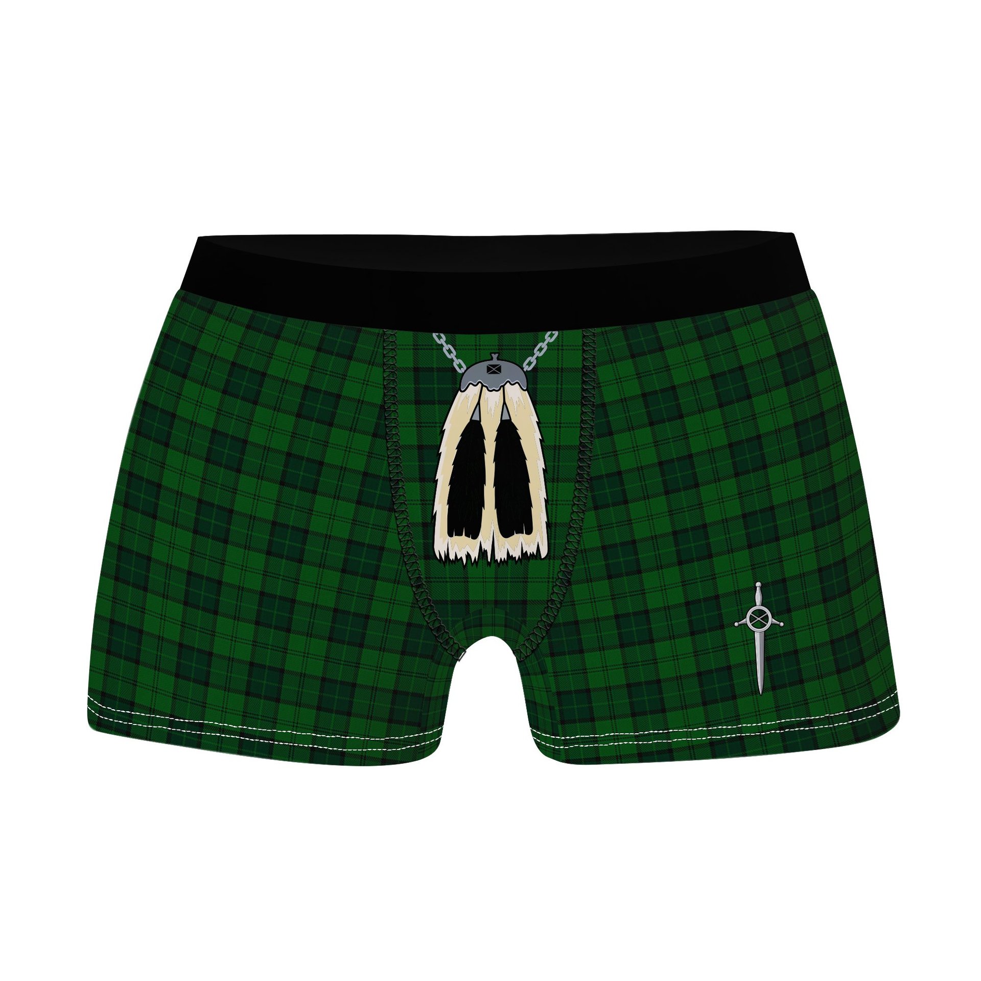 ScotsTee Shop Scottish Dunbar Hunting Clan Highland Kilt Sporran Tartan Boxer Briefs
