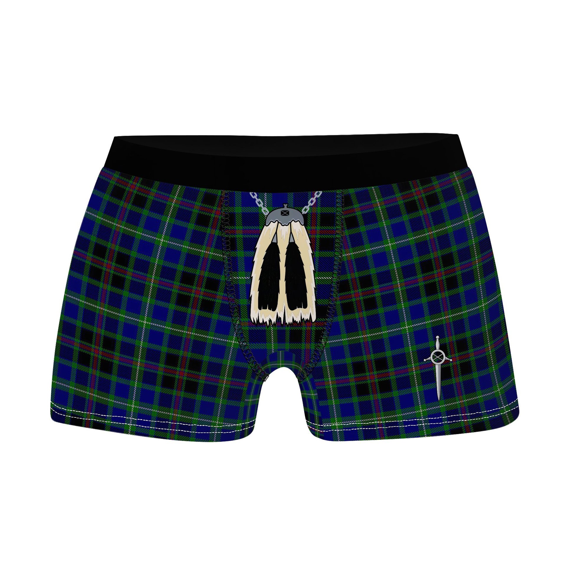 ScotsTee Shop Scottish Colgan Clan Highland Kilt Sporran Tartan Boxer Briefs