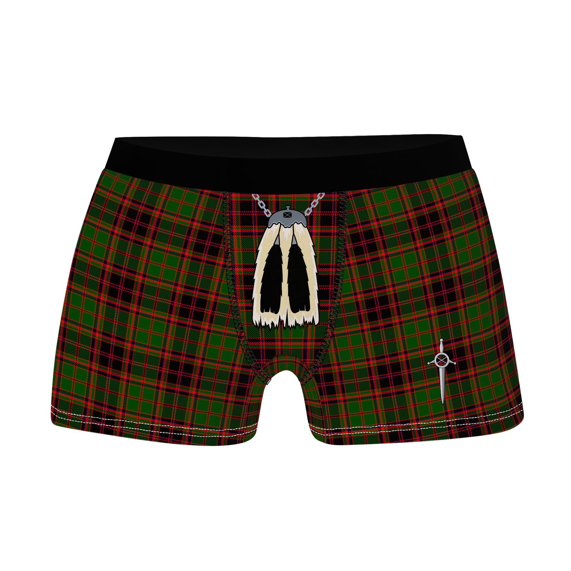 ScotsTee Shop Scottish Buchan Modern Clan Highland Kilt Sporran Tartan Boxer Briefs