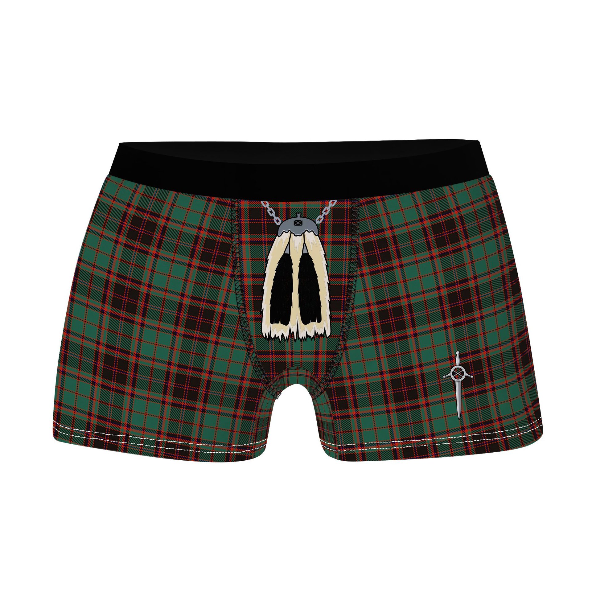 ScotsTee Shop Scottish Buchan Ancient Clan Highland Kilt Sporran Tartan Boxer Briefs