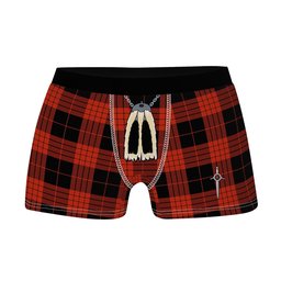 ScotsTee Shop Scottish Cameron Black and Red Ancient Clan Highland Kilt Sporran Tartan Boxer Briefs