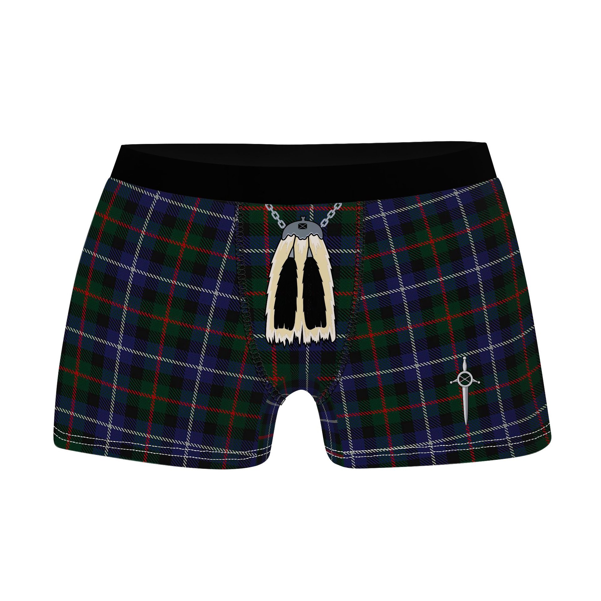 ScotsTee Shop Scottish Dalmeny 1 Clan Highland Kilt Sporran Tartan Boxer Briefs