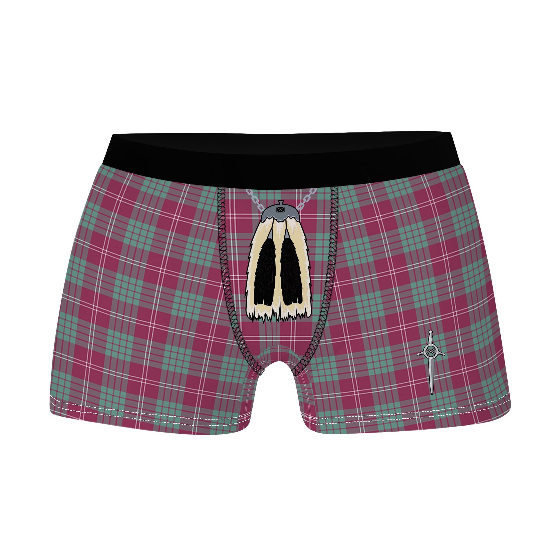 ScotsTee Shop Scottish Crawford Ancient Clan Highland Kilt Sporran Tartan Boxer Briefs