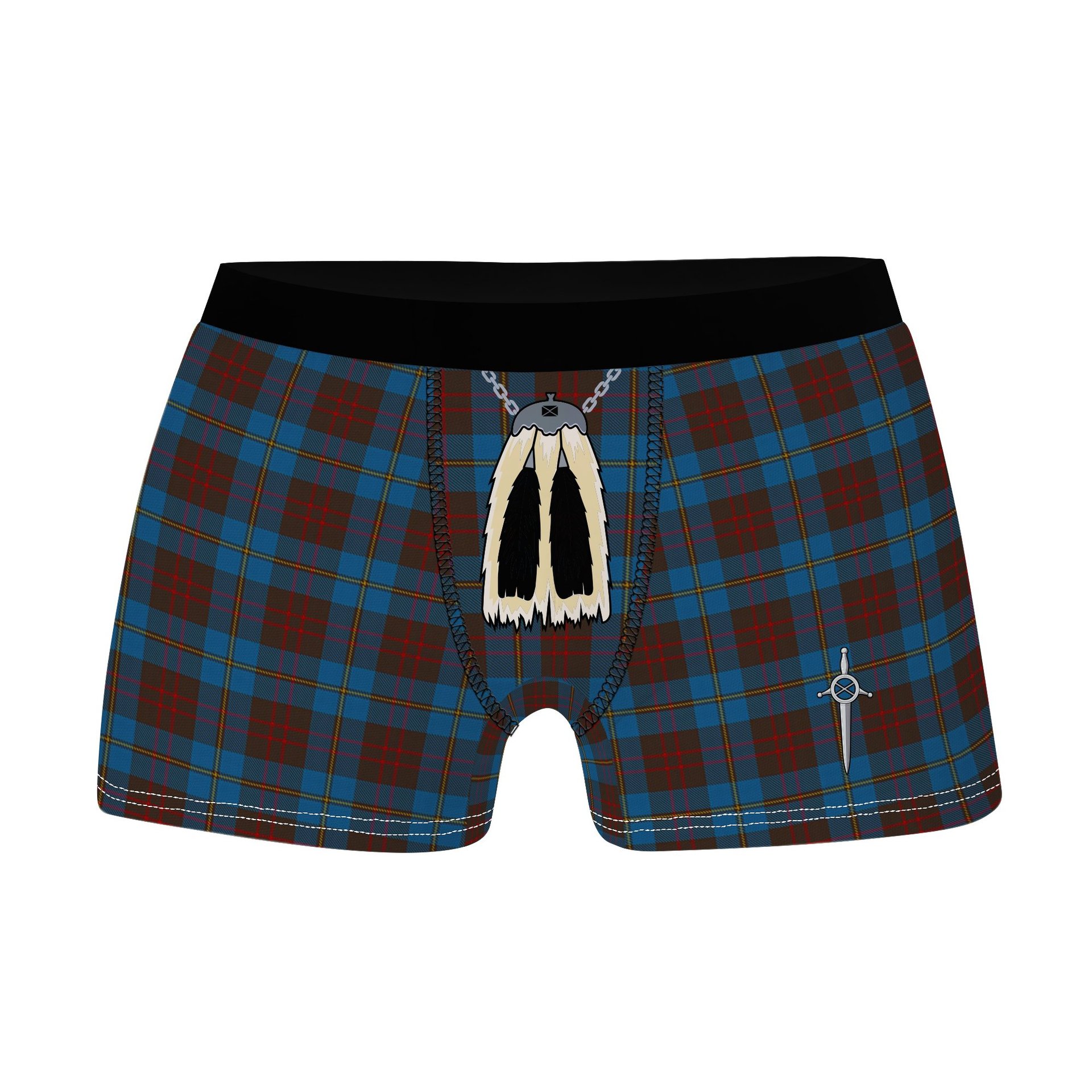 ScotsTee Shop Scottish Cameron Hunting Clan Highland Kilt Sporran Tartan Boxer Briefs