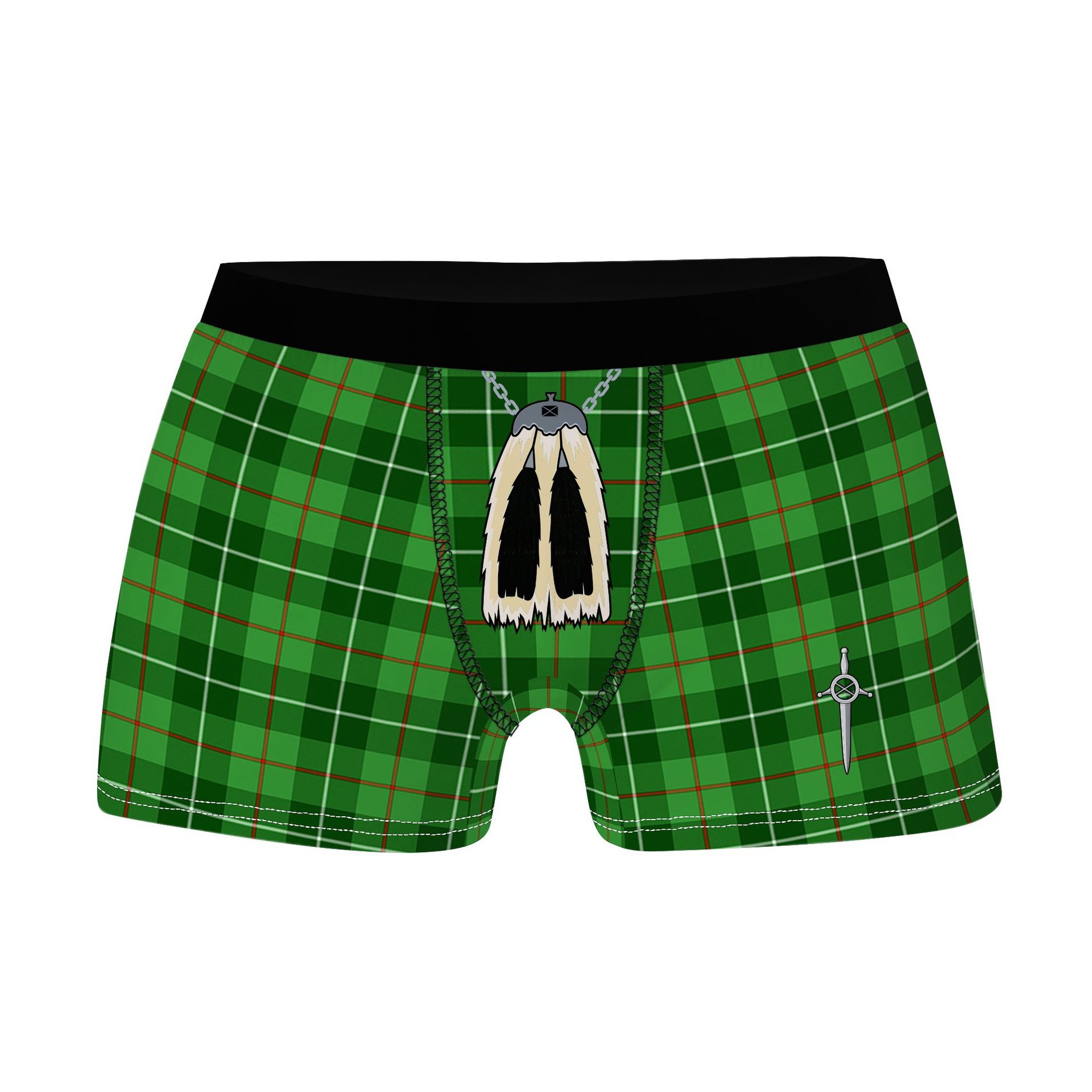 ScotsTee Shop Scottish Boyle SC Clan Highland Kilt Sporran Tartan Boxer Briefs