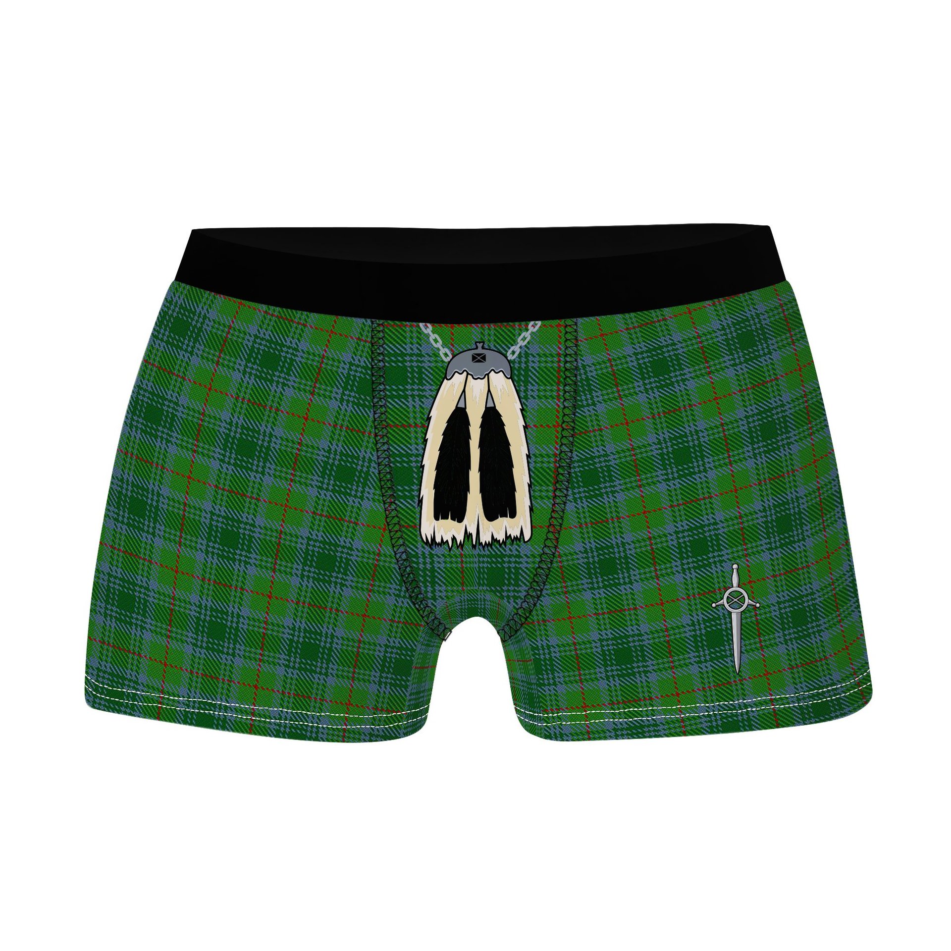 ScotsTee Shop Scottish Cranston Clan Highland Kilt Sporran Tartan Boxer Briefs