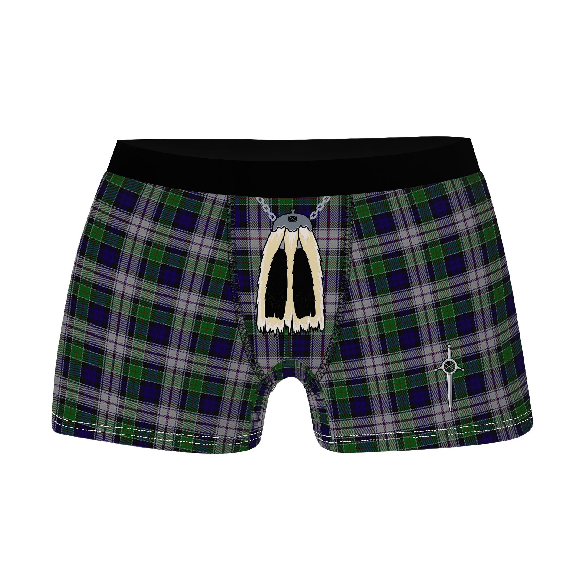 ScotsTee Shop Scottish Colquhoun Dress Clan Highland Kilt Sporran Tartan Boxer Briefs
