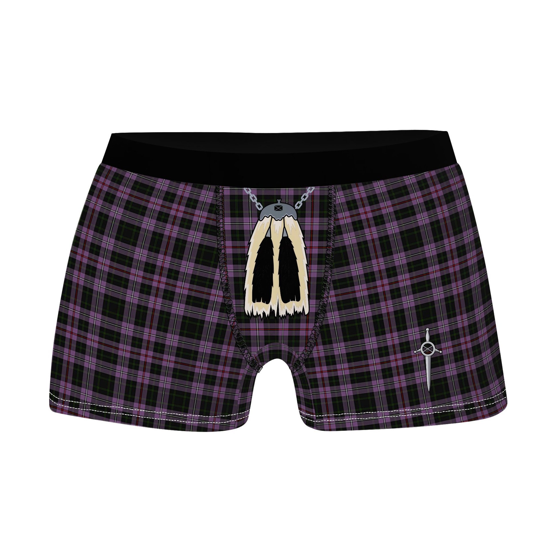 ScotsTee Shop Scottish Chapman Clan Highland Kilt Sporran Tartan Boxer Briefs