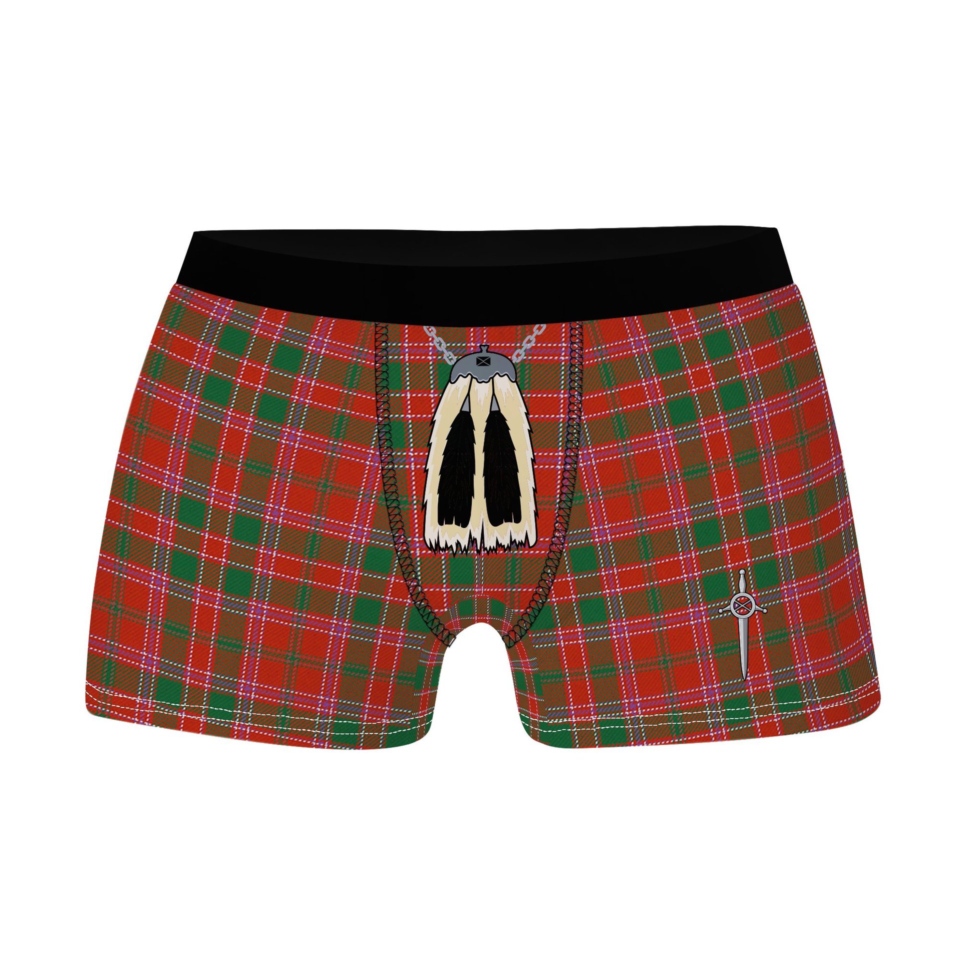 ScotsTee Shop Scottish Dalziel Ancient Clan Highland Kilt Sporran Tartan Boxer Briefs