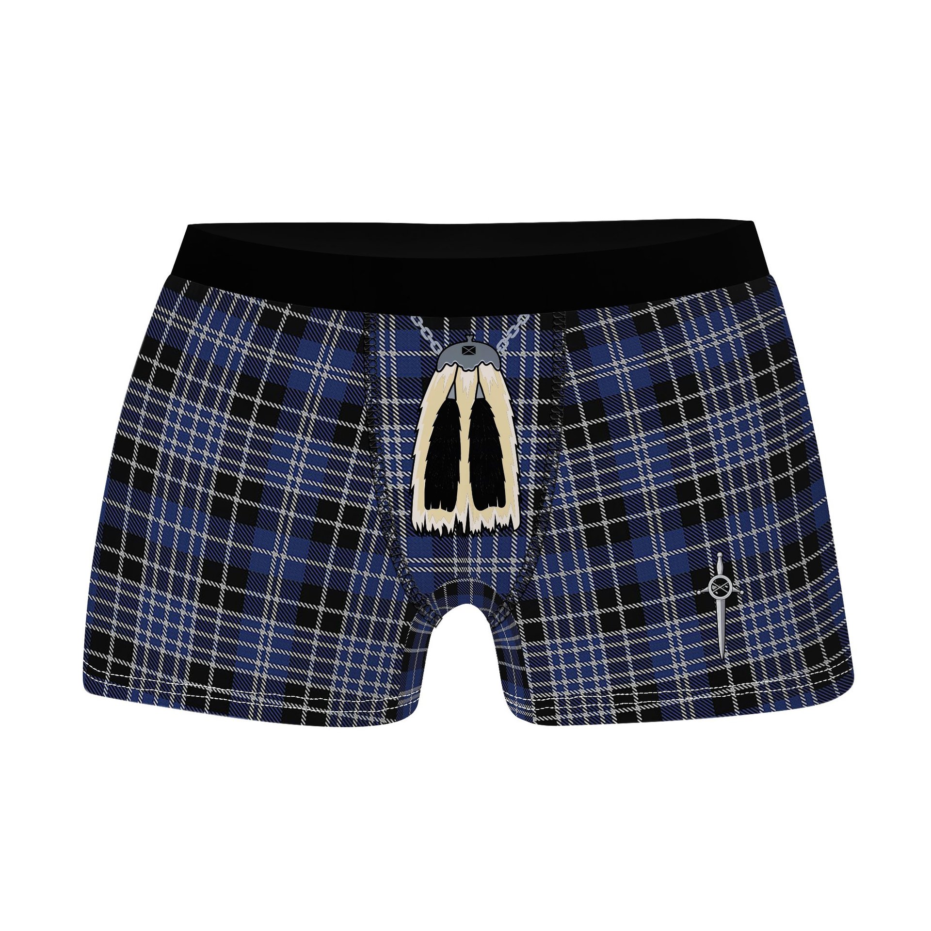 ScotsTee Shop Scottish Clark Clan Highland Kilt Sporran Tartan Boxer Briefs