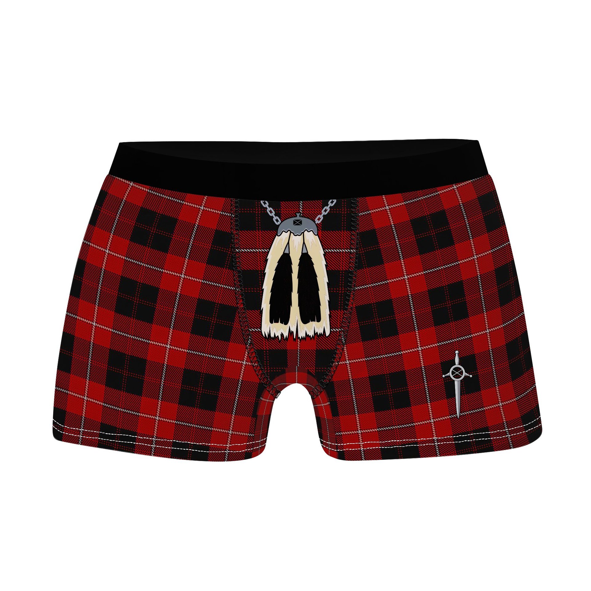 ScotsTee Shop Scottish Cunningham Clan Highland Kilt Sporran Tartan Boxer Briefs