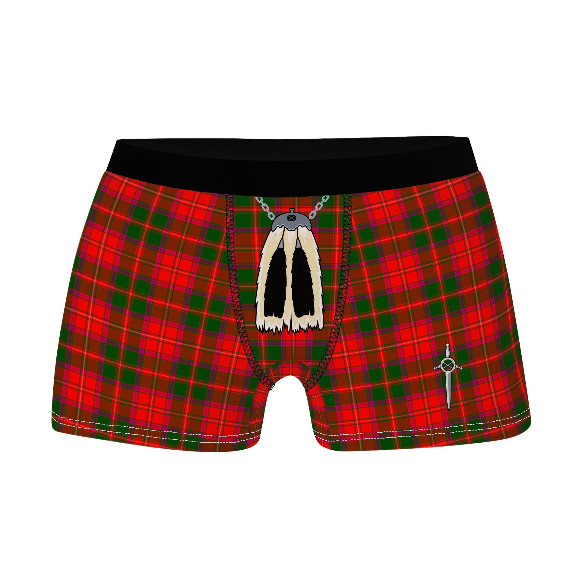 ScotsTee Shop Scottish Crief District Clan Highland Kilt Sporran Tartan Boxer Briefs