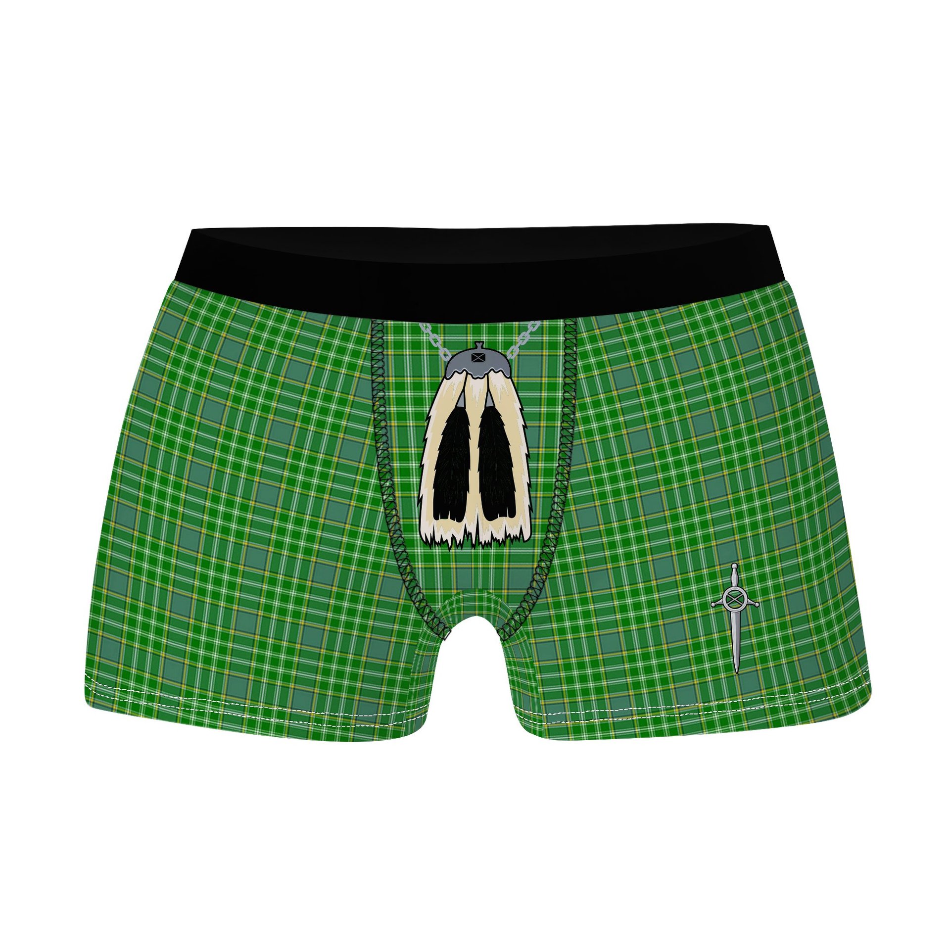 ScotsTee Shop Scottish Currie Clan Highland Kilt Sporran Tartan Boxer Briefs