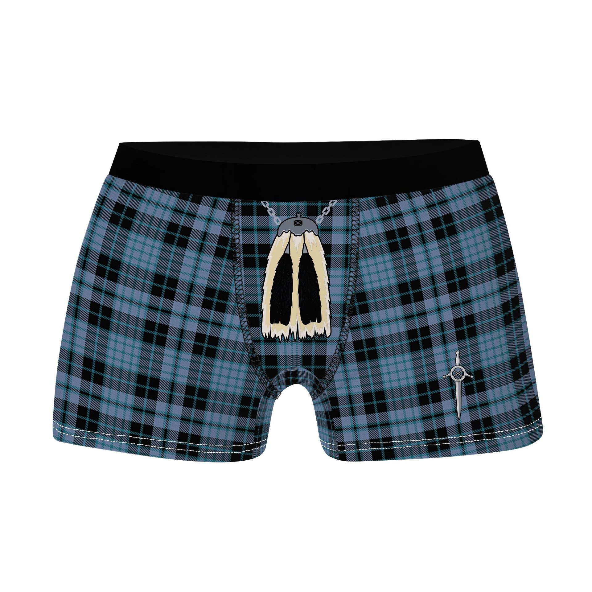 ScotsTee Shop Scottish Clark (Clergy) Ancient Clan Clan Highland Kilt Sporran Tartan Boxer Briefs