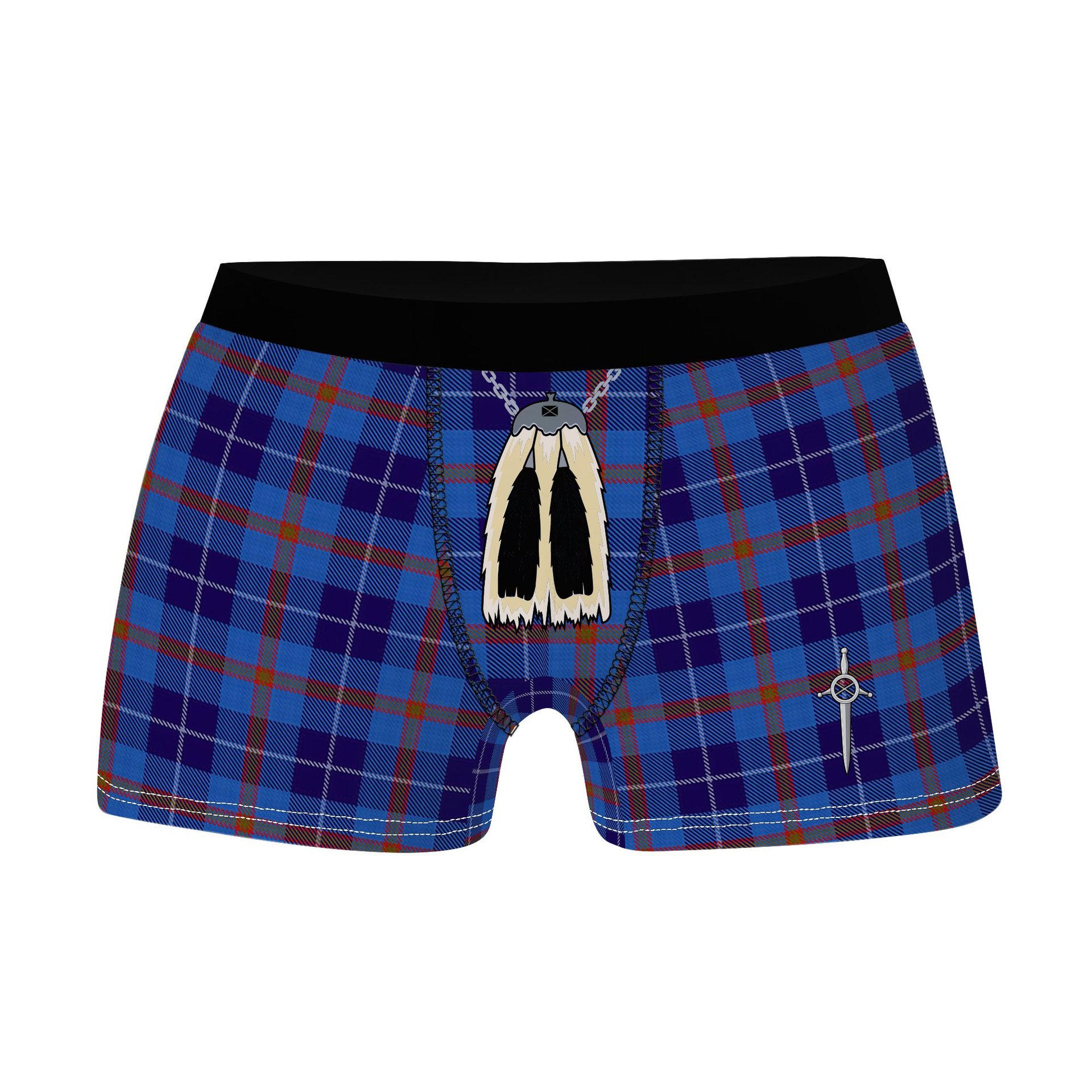 ScotsTee Shop Scottish Bryson 1988 Clan Highland Kilt Sporran Tartan Boxer Briefs