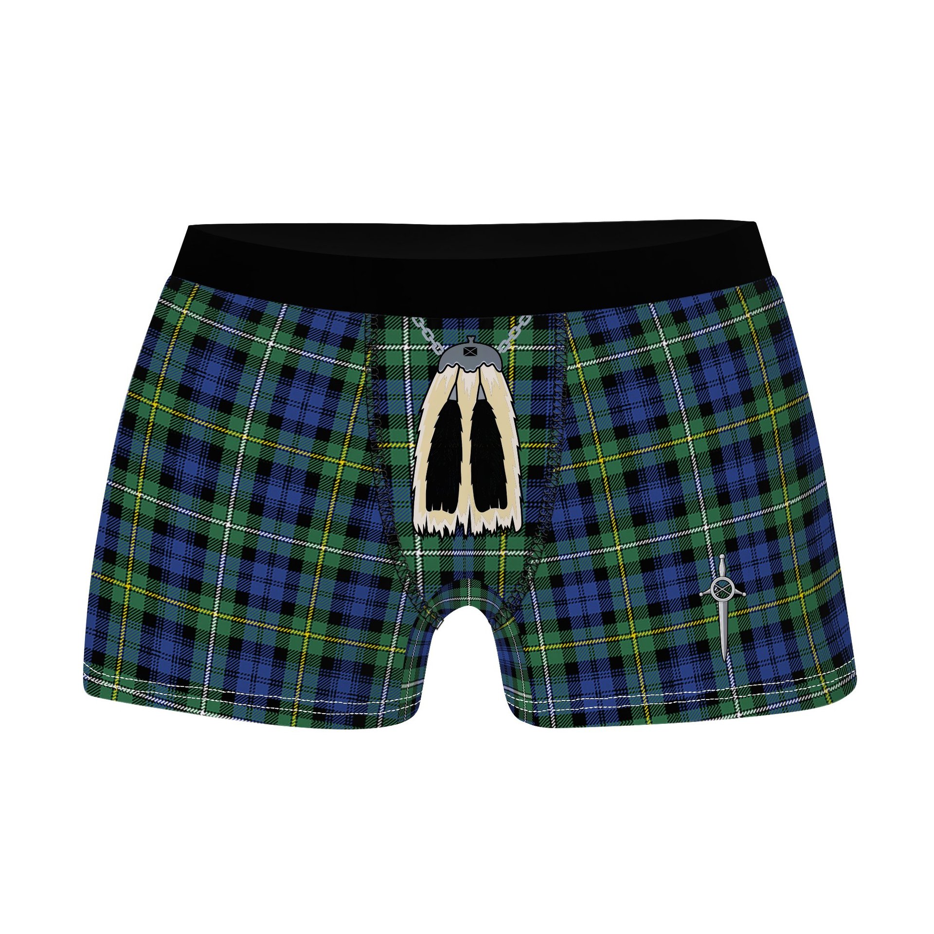 ScotsTee Shop Scottish Campbell Argyll Ancient Clan Highland Kilt Sporran Tartan Boxer Briefs