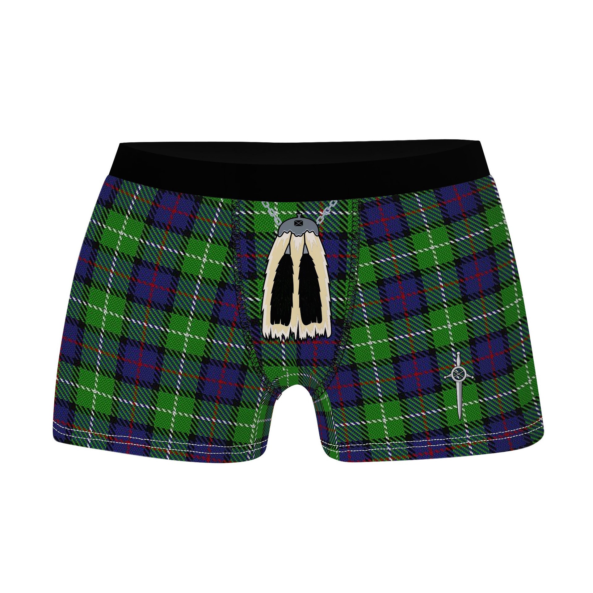 ScotsTee Shop Scottish Davidson of Tulloch Clan Highland Kilt Sporran Tartan Boxer Briefs