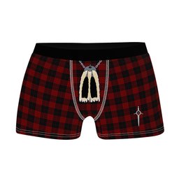 ScotsTee Shop Scottish Cameron Black and Red Clan Highland Kilt Sporran Tartan Boxer Briefs
