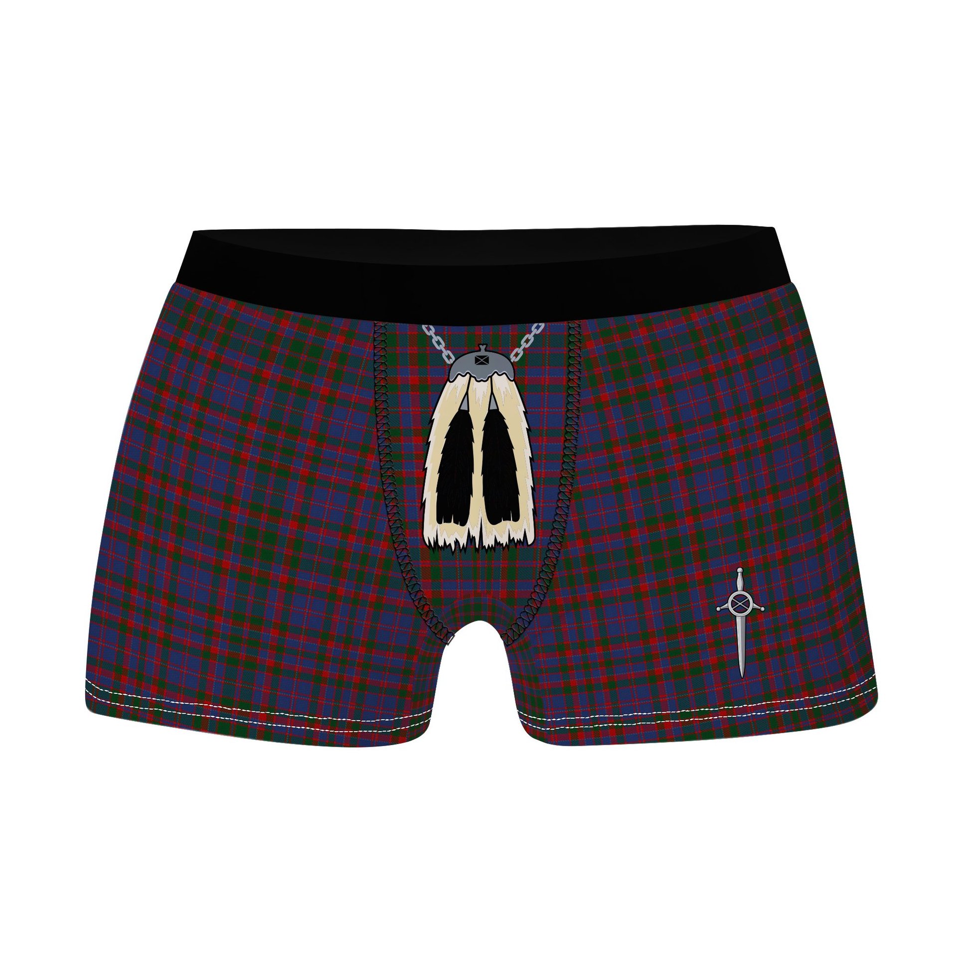 ScotsTee Shop Scottish Cumming Clan Highland Kilt Sporran Tartan Boxer Briefs