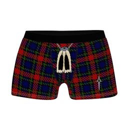 ScotsTee Shop Scottish Clarke Red Clan Highland Kilt Sporran Tartan Boxer Briefs