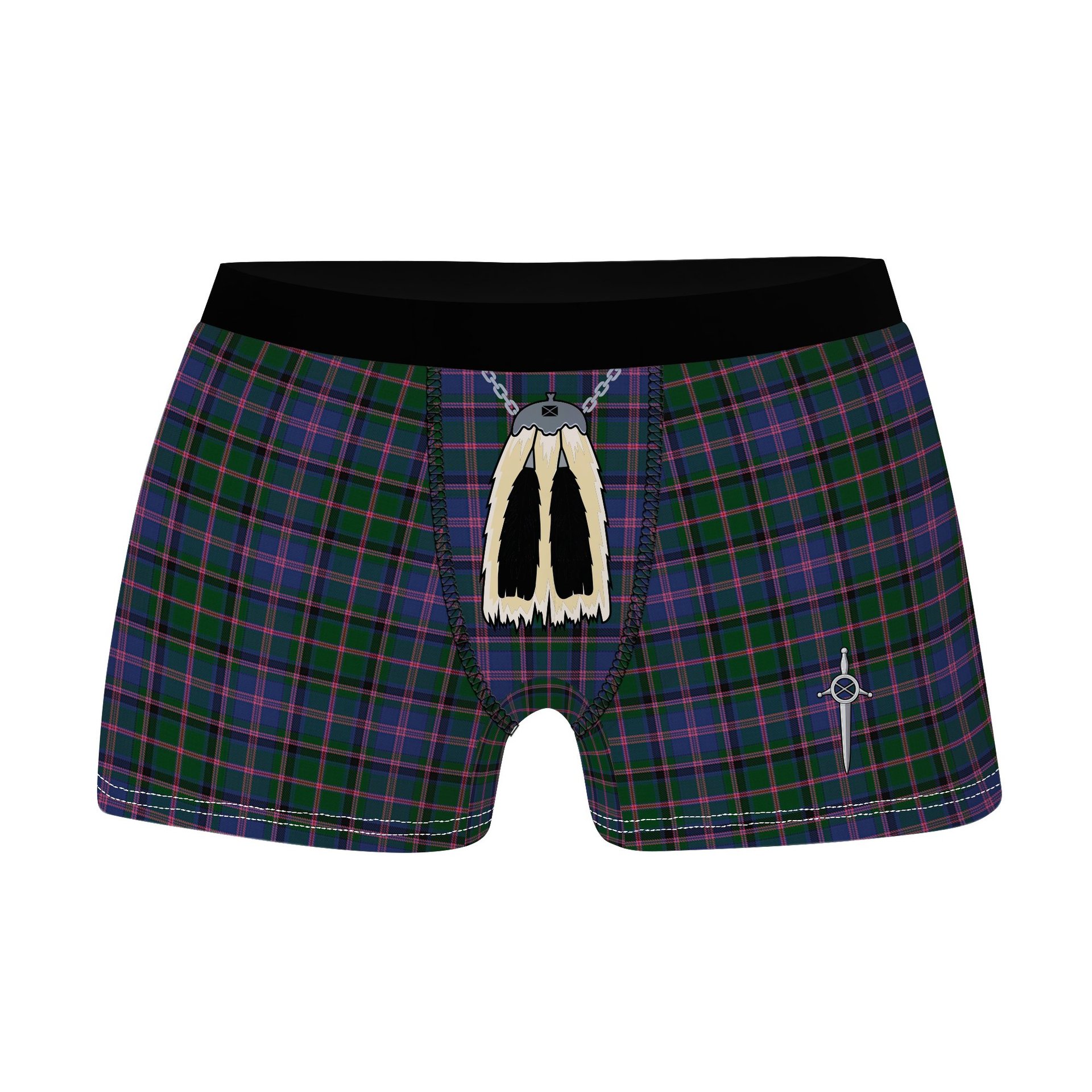 ScotsTee Shop Scottish Couper Clan Highland Kilt Sporran Tartan Boxer Briefs