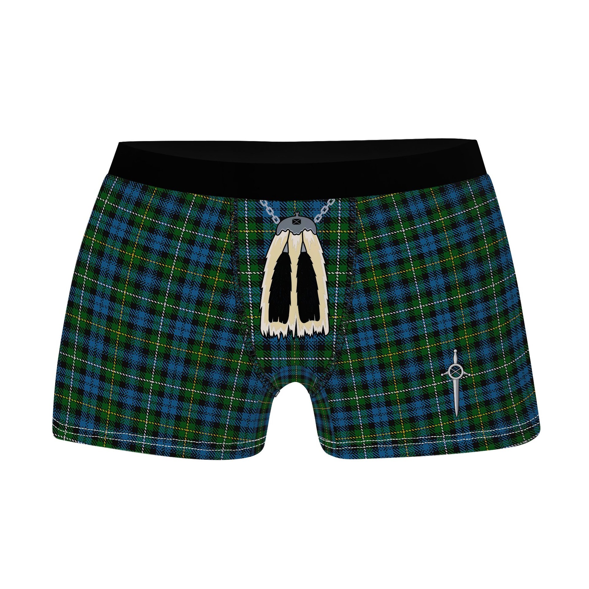 ScotsTee Shop Scottish Campbell of Argyll 02 Clan Highland Kilt Sporran Tartan Boxer Briefs