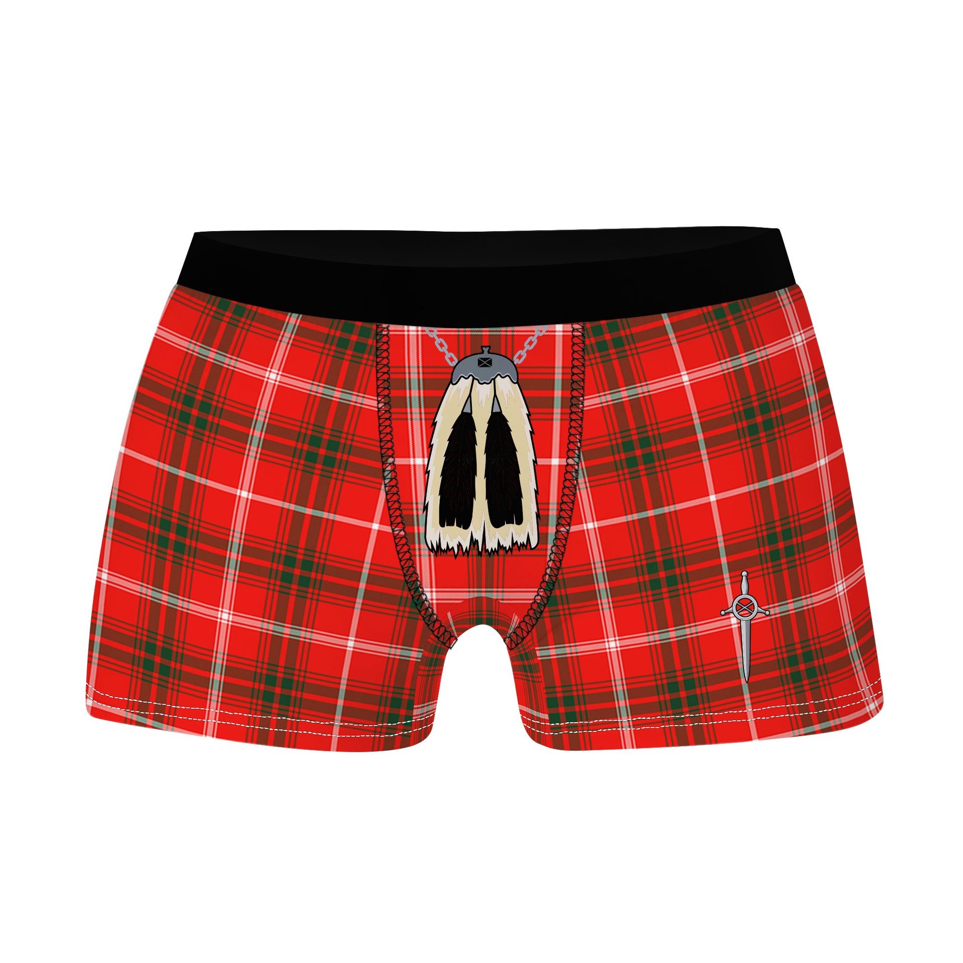 ScotsTee Shop Scottish Duke of Rothesay Modern Clan Highland Kilt Sporran Tartan Boxer Briefs