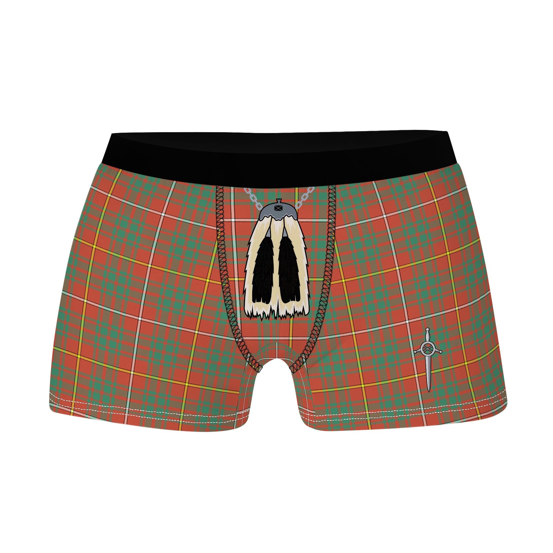 ScotsTee Shop Scottish Bruce Ancient Clan Highland Kilt Sporran Tartan Boxer Briefs