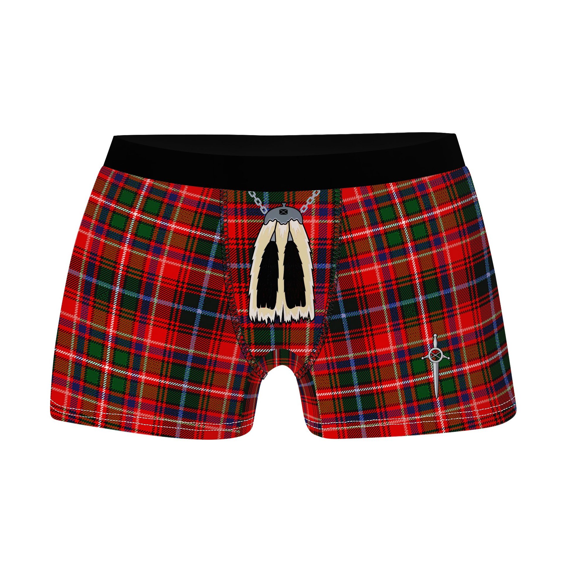 ScotsTee Shop Scottish Innes Modern Clan Highland Kilt Sporran Tartan Boxer Briefs