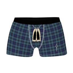 ScotsTee Shop Scottish Hannay Blue Clan Highland Kilt Sporran Tartan Boxer Briefs
