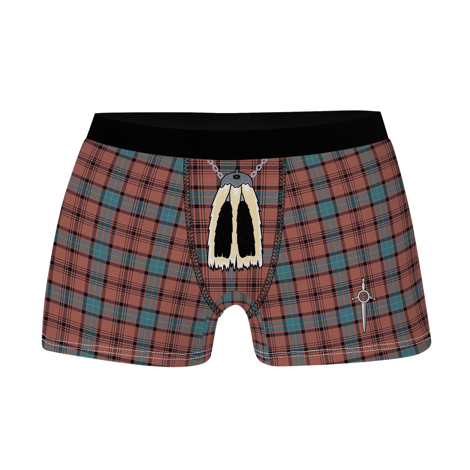 ScotsTee Shop Scottish Hannay Dress Clan Highland Kilt Sporran Tartan Boxer Briefs