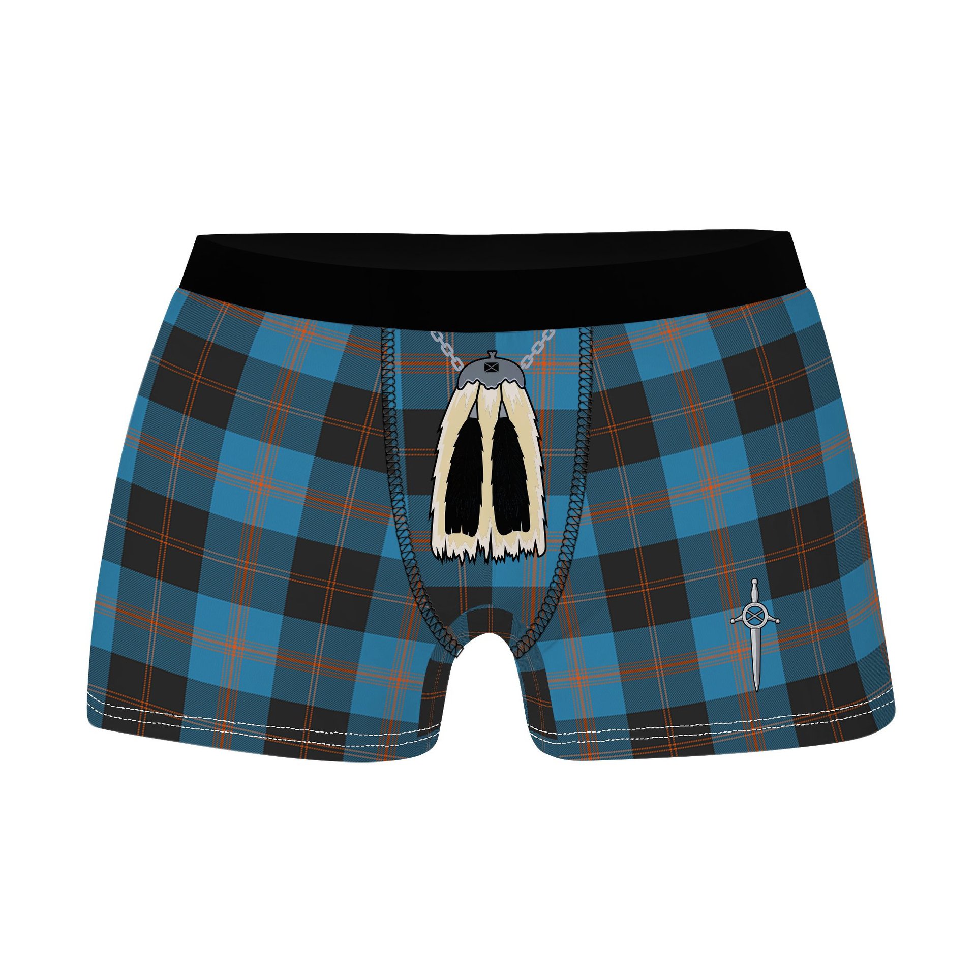ScotsTee Shop Scottish Gardyne Clan Highland Kilt Sporran Tartan Boxer Briefs