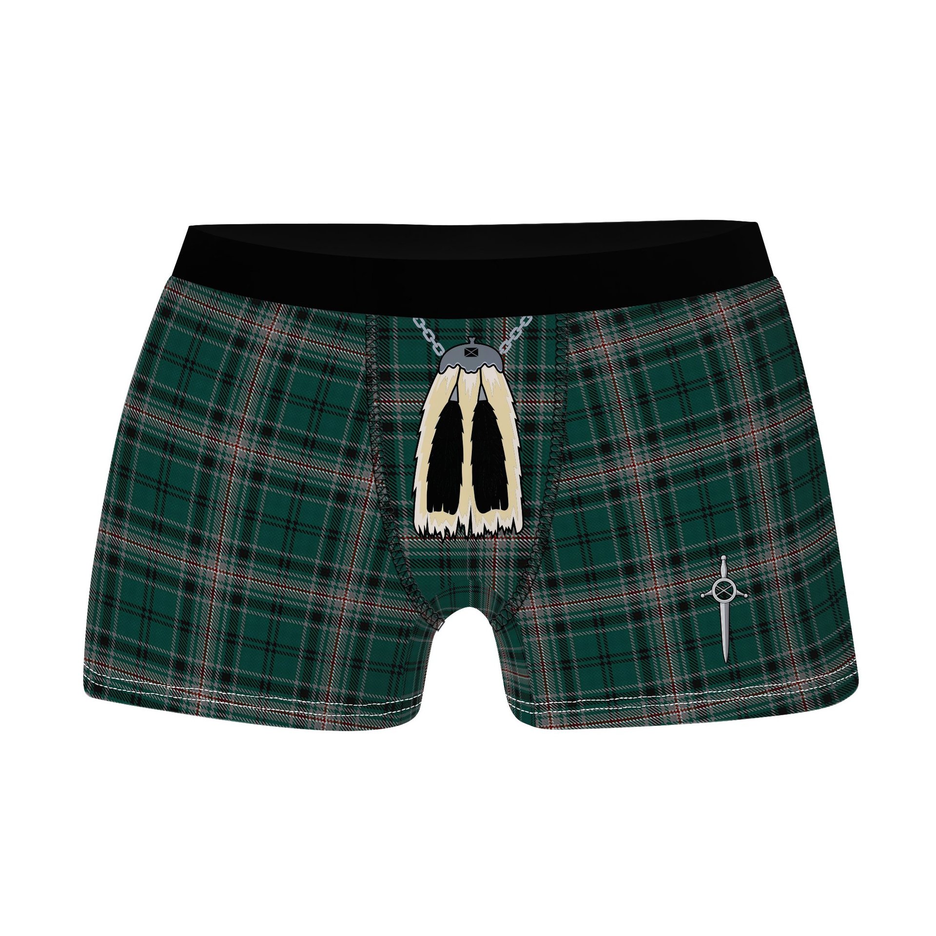 ScotsTee Shop Scottish Kelly of Sleat Hunting Clan Highland Kilt Sporran Tartan Boxer Briefs